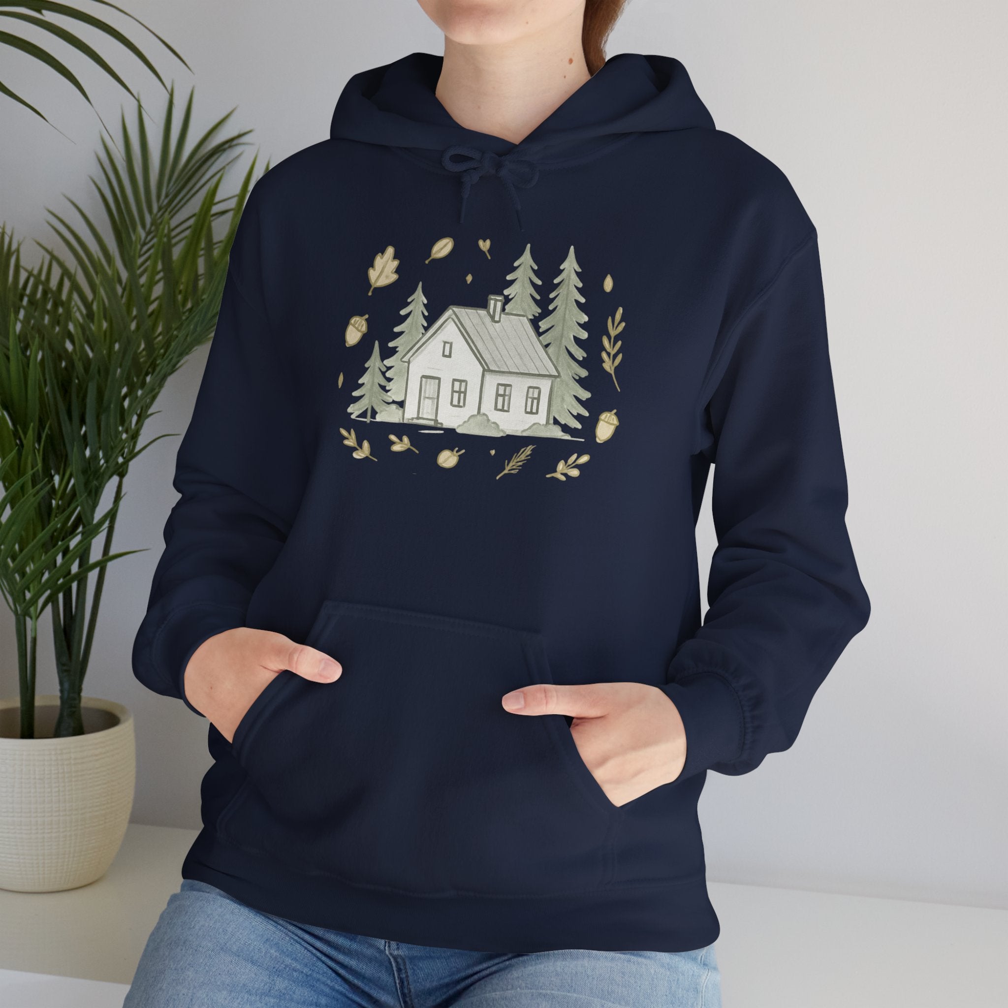 Autumn Vibes Cabin Hoodie — Cozy Fall Cabin Sweatshirt