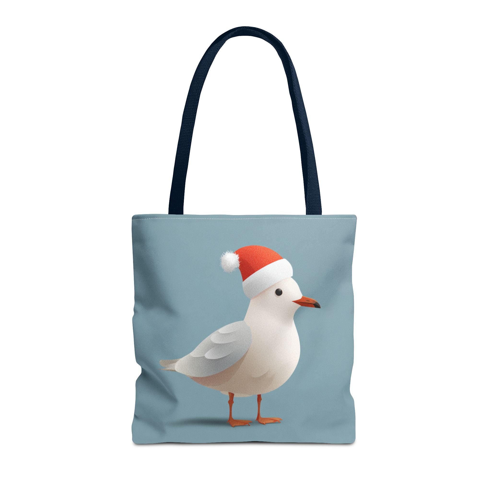 Christmas Seagull Tote Bag, Holiday Shopping Bag, Eco-Friendly Gift Bag, Cute Coastal Accessories, Winter Tote for Bird Lovers