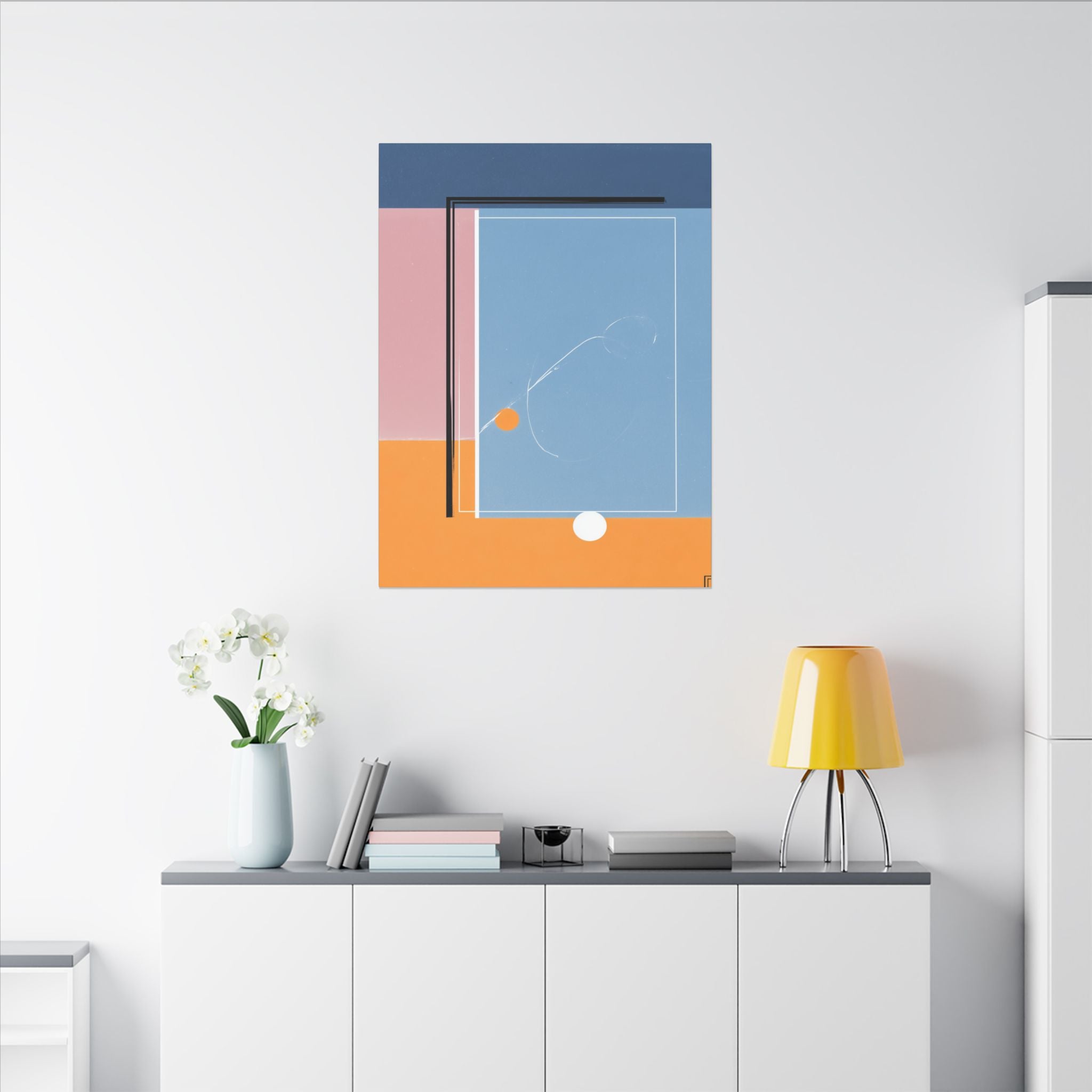 Geometric Harmony: Abstract Minimalist Composition, Modernist Color Fields, Constructivist Design Principles   |   Custom Orders Accepted