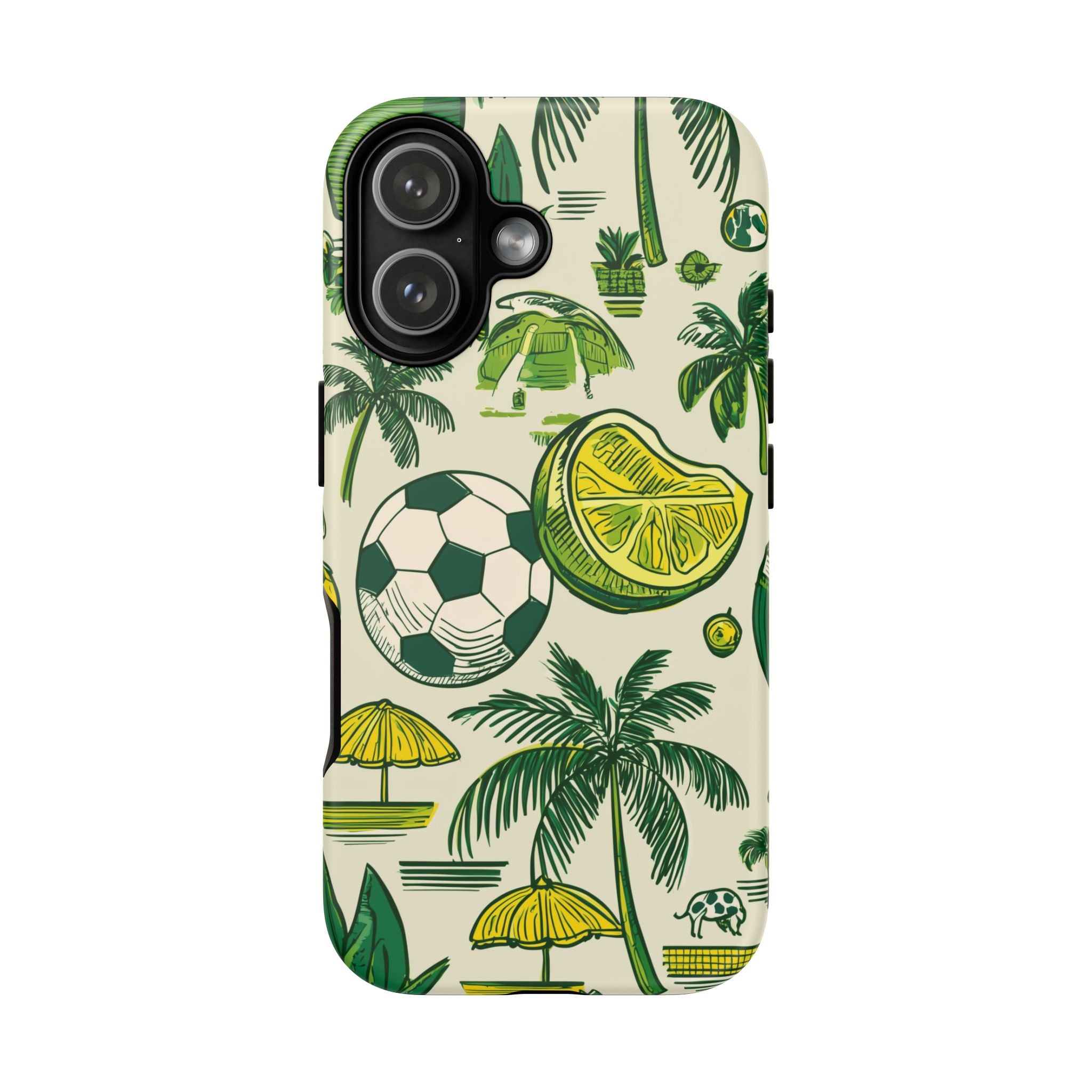 Summer Tough Cases: Sporty Tropical Phone Case, Fun Beach Vibe Phone Accessory, Summer Travel Gift, Colorful Phone Cover, Casual Style Tech