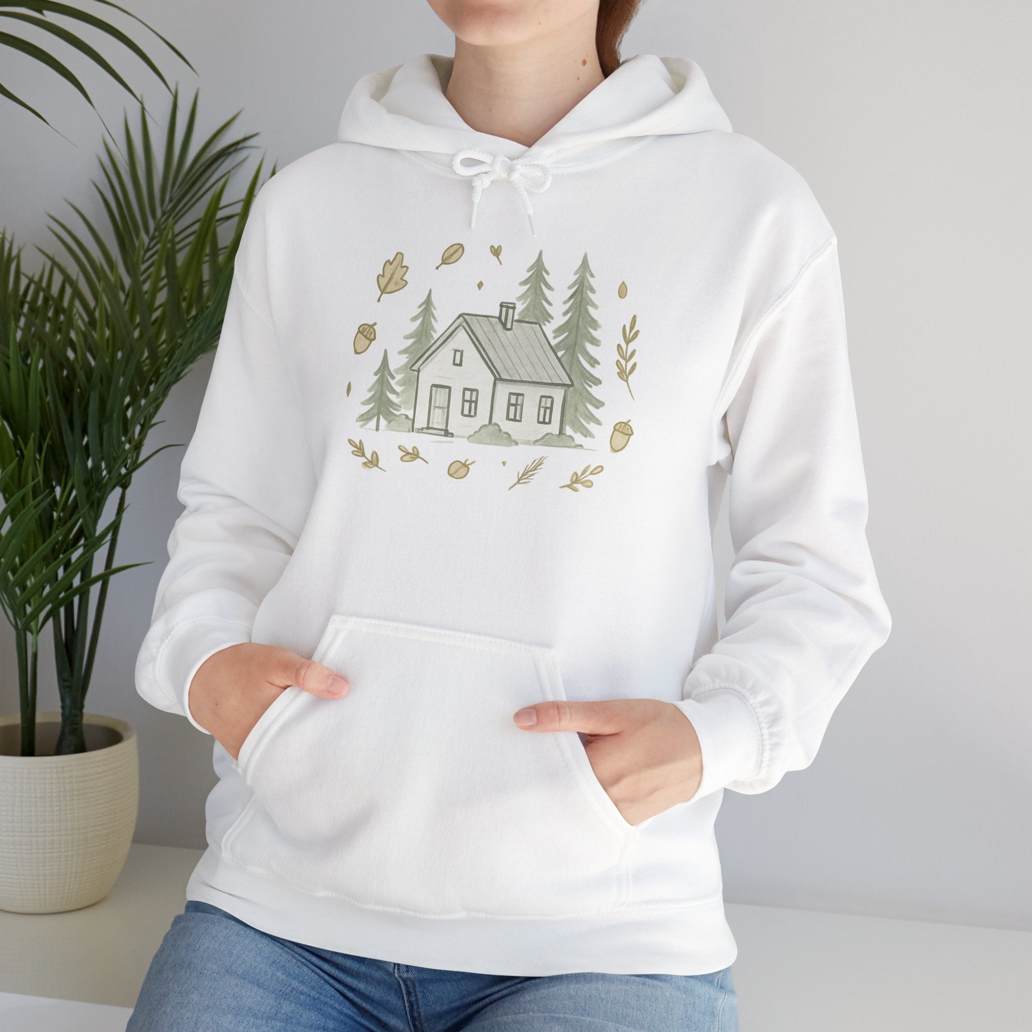 Autumn Vibes Cabin Hoodie — Cozy Fall Cabin Sweatshirt