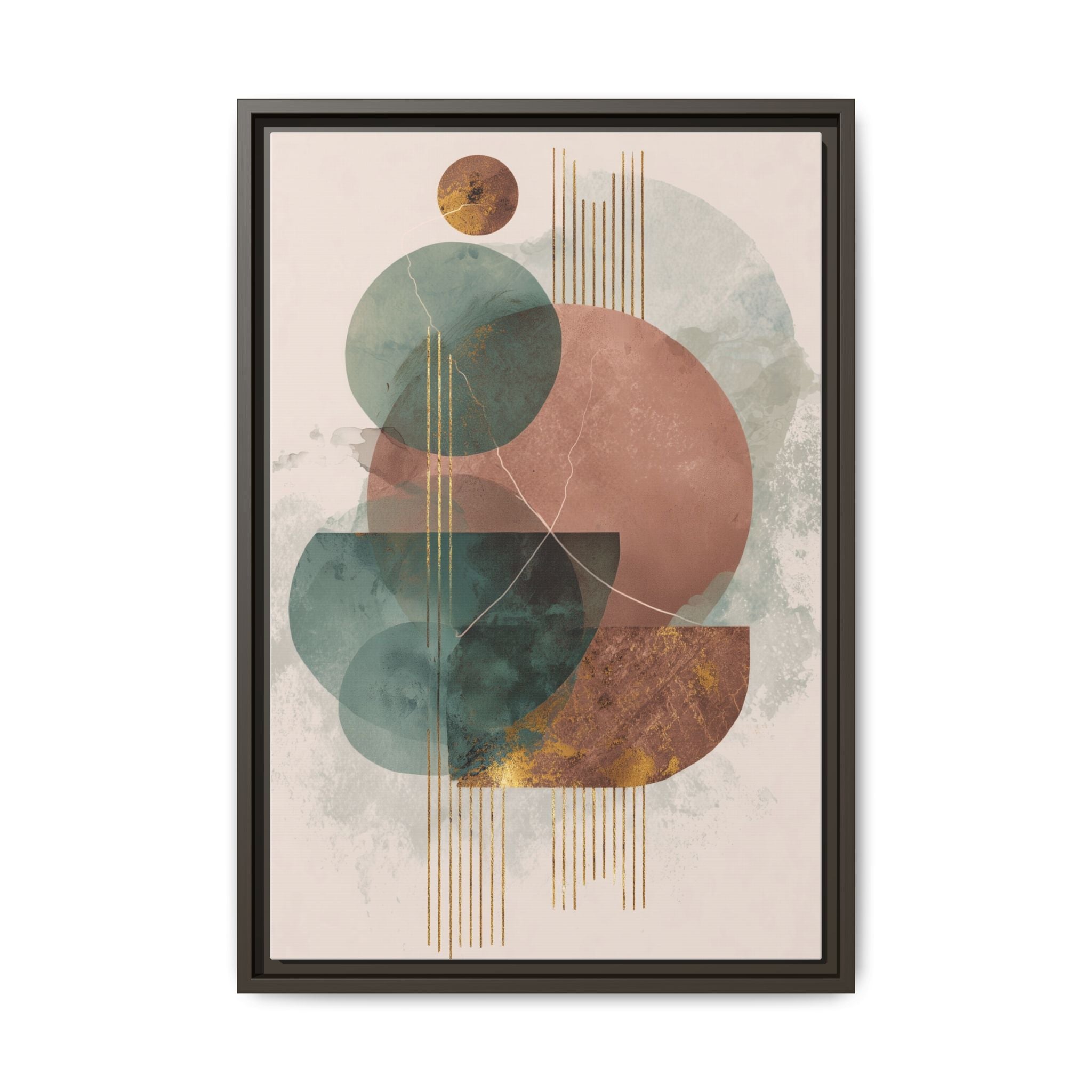 Translucent Geometries: Abstract Circles, Mid-Century Minimalism, Watercolor Layers   |   Custom Orders Accepted