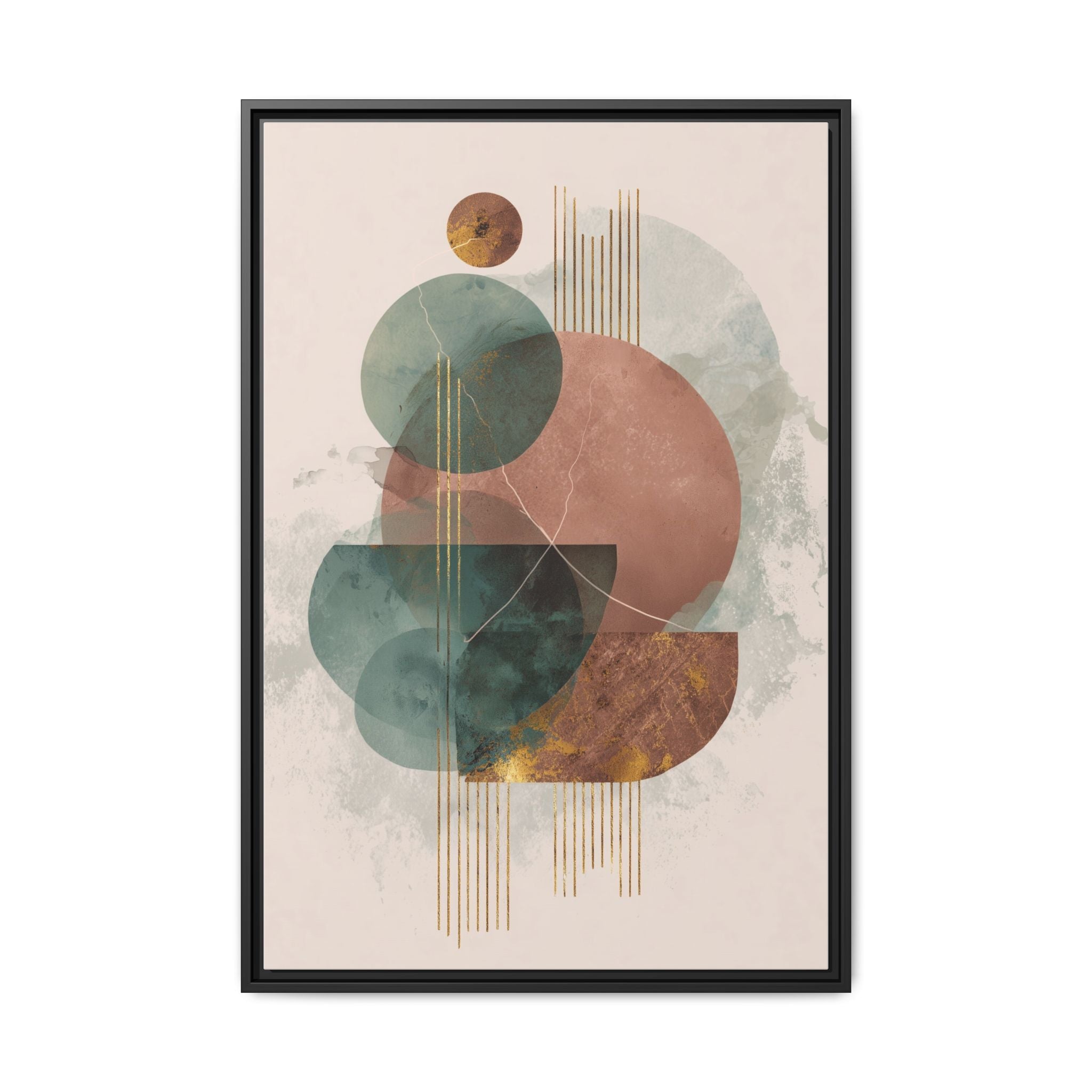 Translucent Geometries: Abstract Circles, Mid-Century Minimalism, Watercolor Layers   |   Custom Orders Accepted