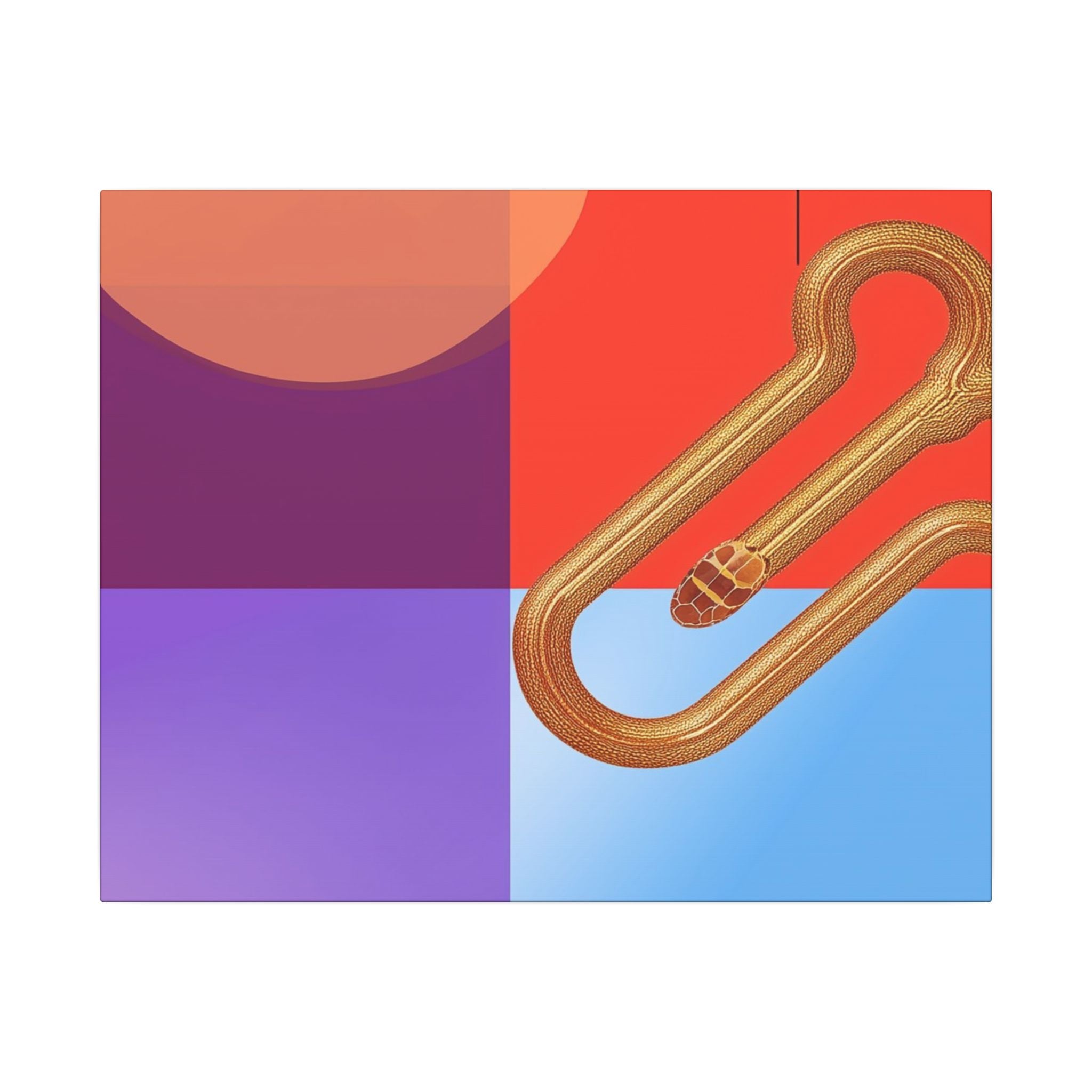 Serpentine Geometry: Abstract Color Fusion, Dimensional Graphic Design, Vibrant Compositional Art   |   Custom Orders Accepted