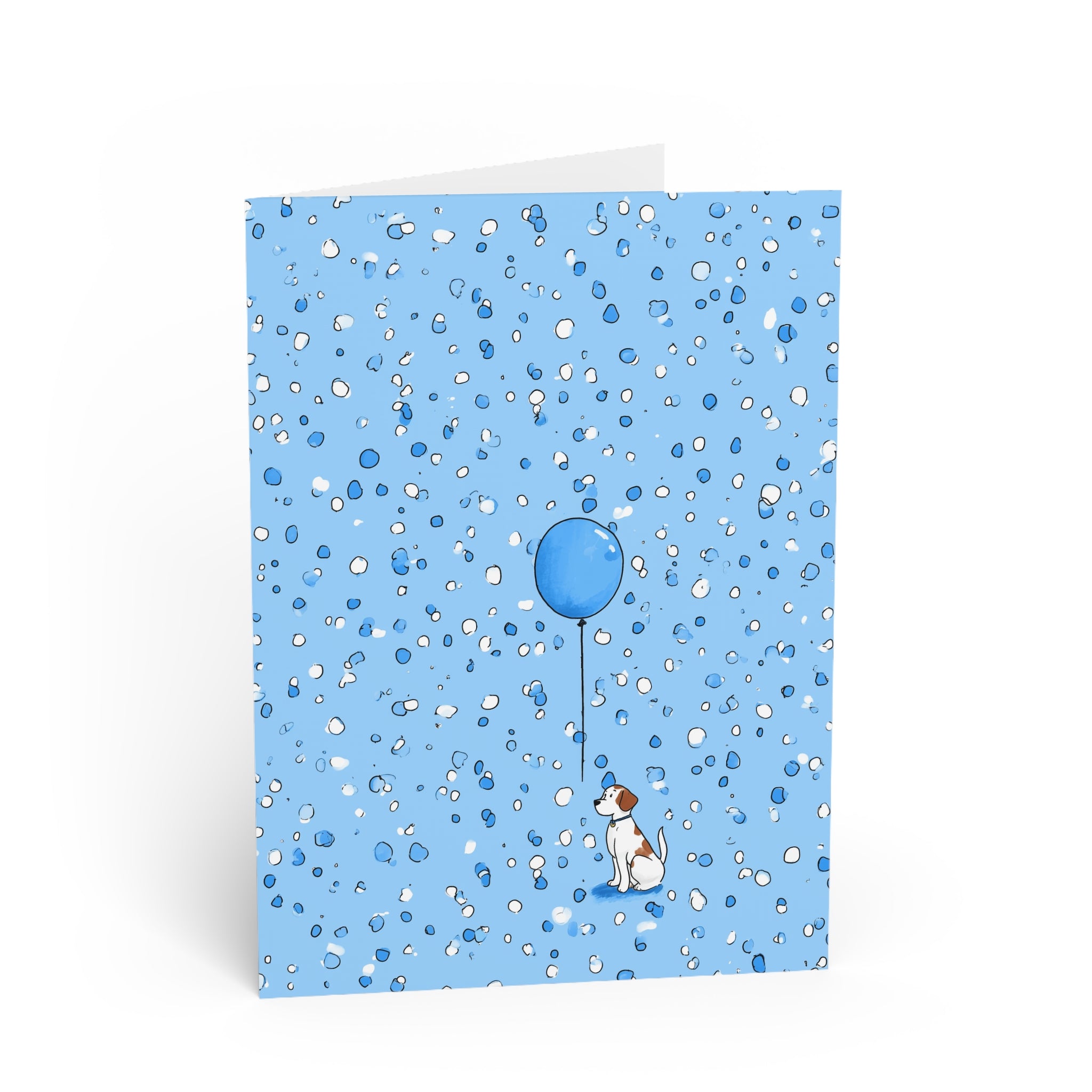 Baby Shower Greeting Cards — Cute Dog Design (Baby Boy)