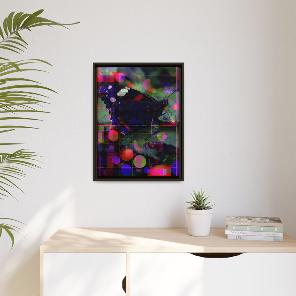Geometric Butterfly Framed Print: Digital Glitch Butterfly Art, Geometric Nature Photography   |  Personalized & Custom Orders Available