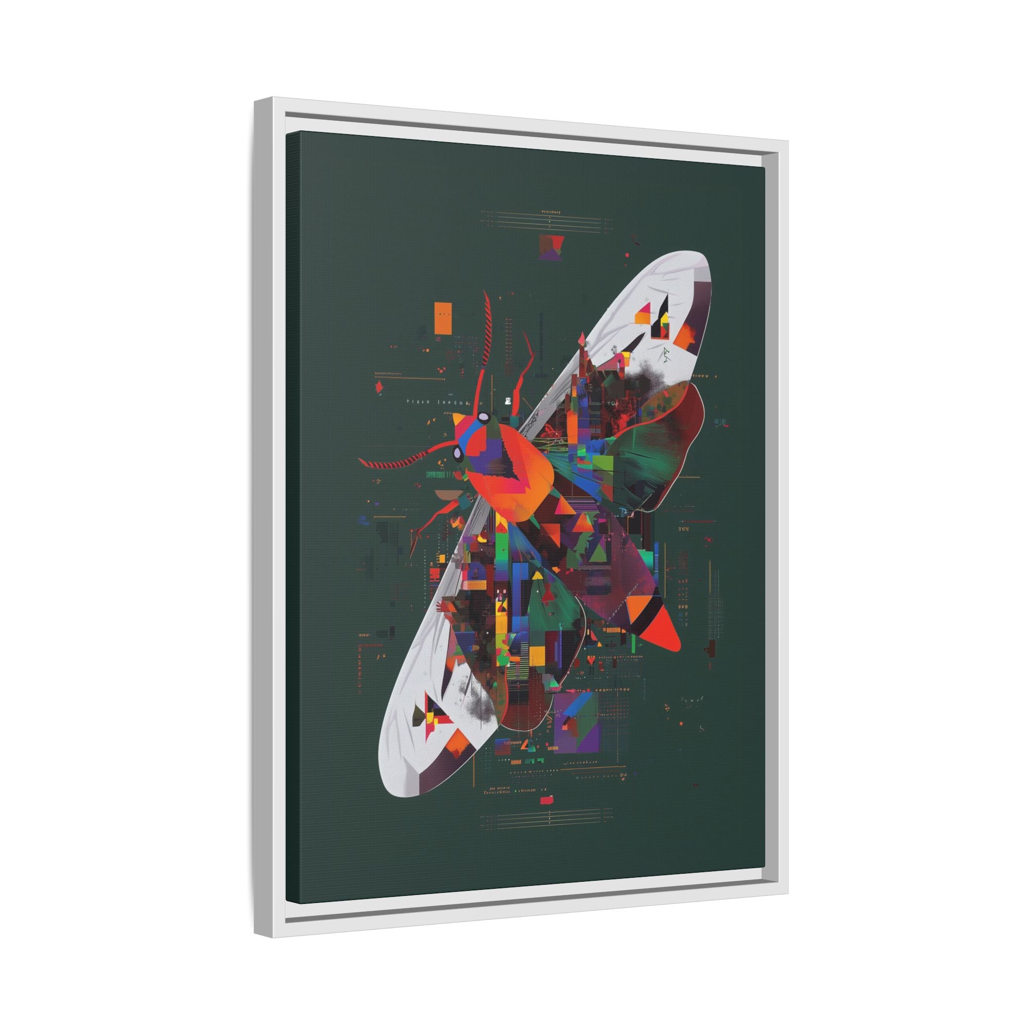 Digital Metamorphosis Framed Print : Geometric Butterfly Synthesis, Technological Nature Rendering   |   Custom Orders Available