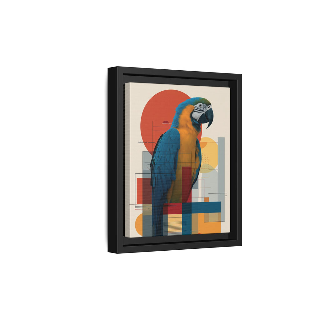 Macaw in Geometric Harmony: Modern Avian Portrait, Architectural Abstract Composition   |    Custom Orders Available