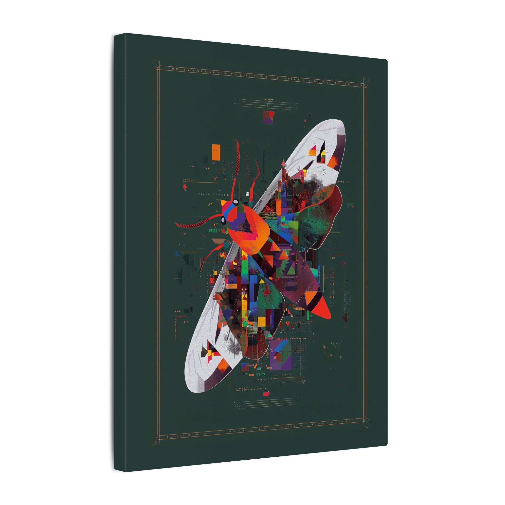 Geometric Butterfly: Digital Fragmentation, Chromatic Abstract Design   |    Custom Orders Available