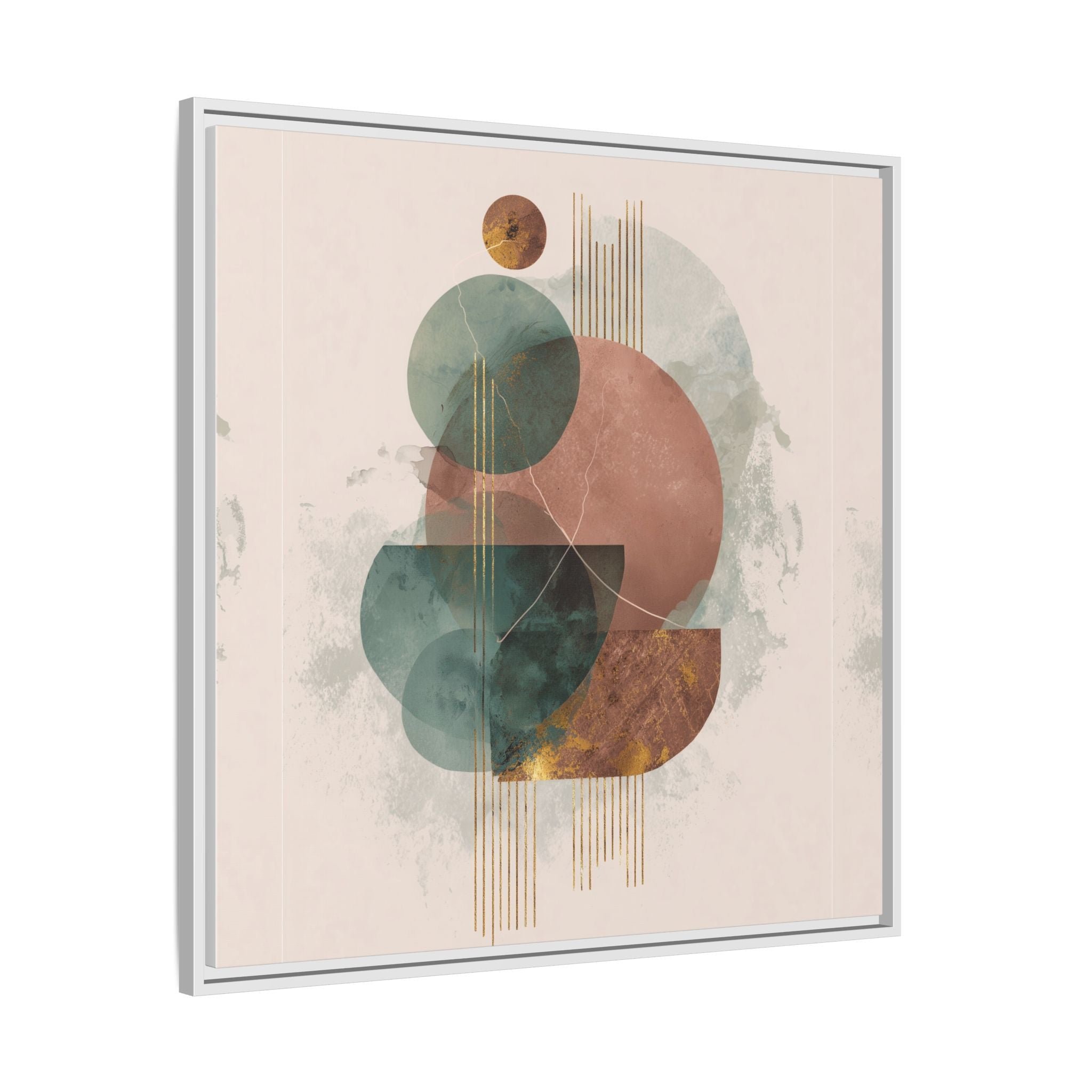 Translucent Geometries: Abstract Circles, Mid-Century Minimalism, Watercolor Layers   |   Custom Orders Accepted