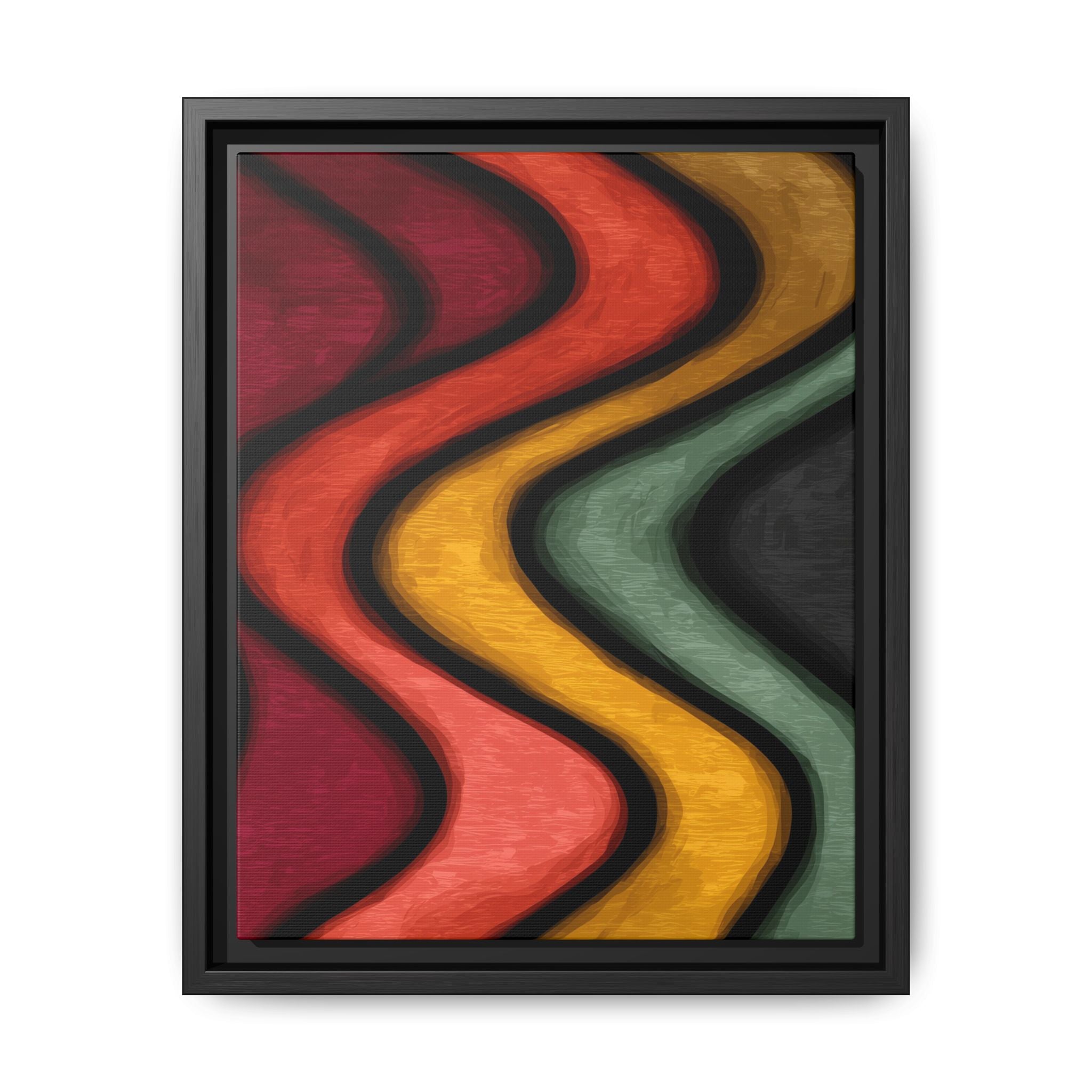 Undulating Rhythms: Vertical Wave Abstractions, Digital Color Flow, Minimalist Organic Motion   |   Custom Orders Accepted