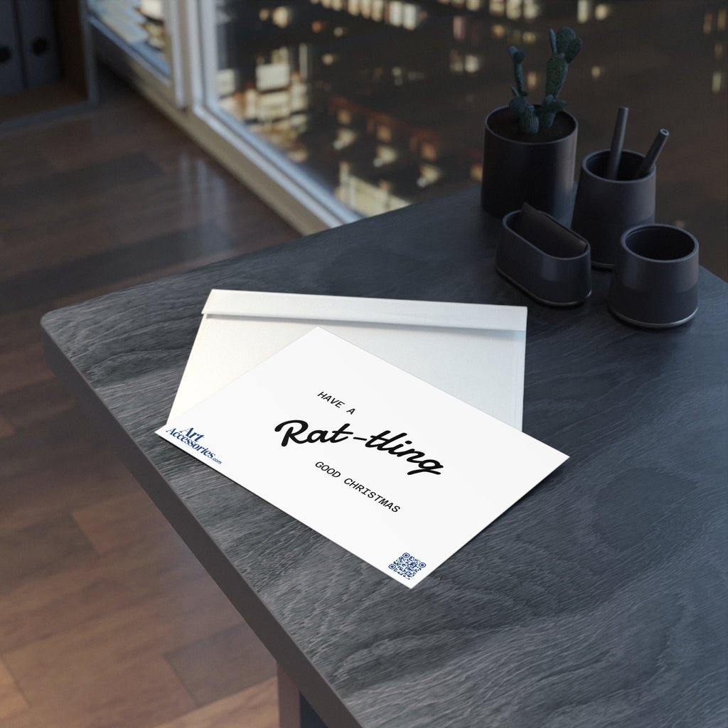 Two-Sided Holiday Cards with Cute Mouse Design, Perfect for Christmas Greetings, Festive Seasonal Wishes, Unique Christmas Gift