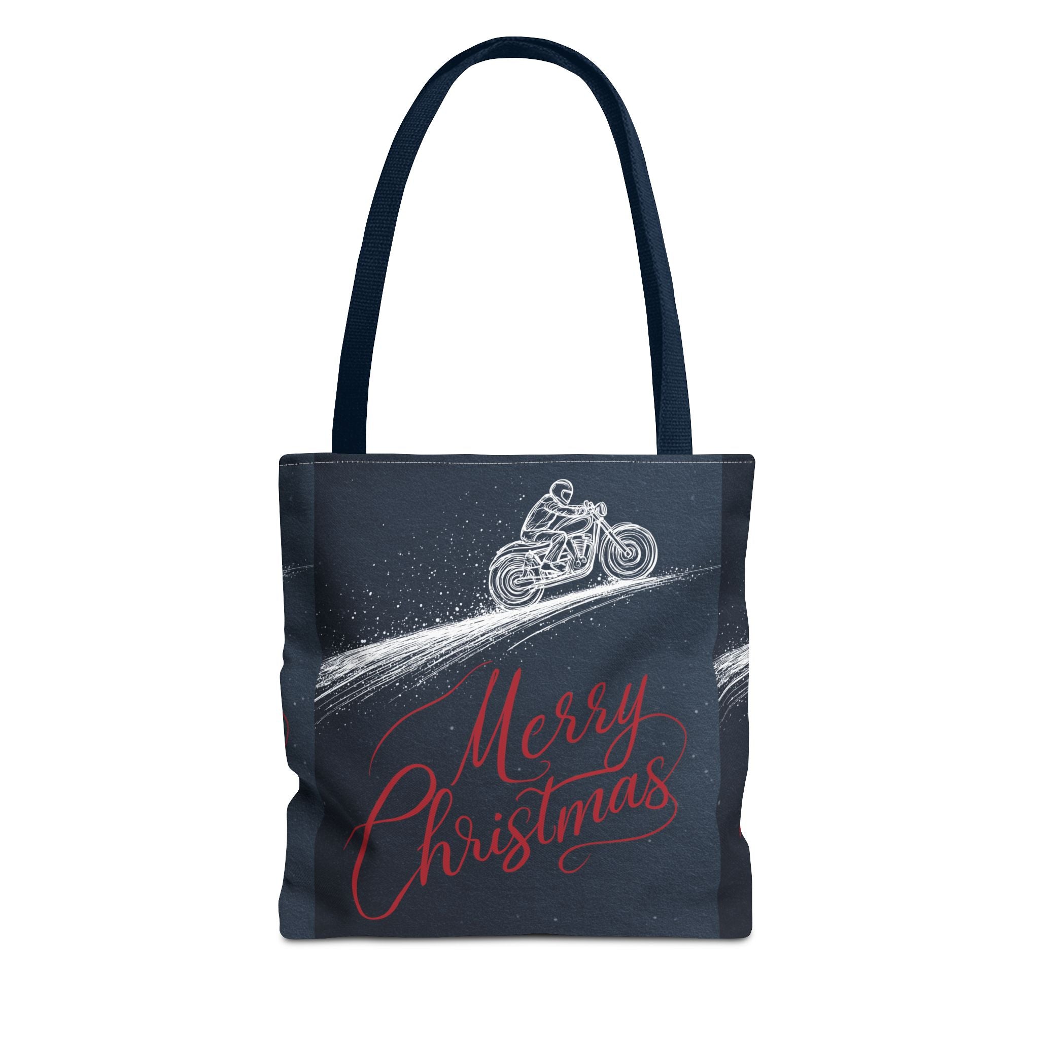 Motorbike Riding Dad Christmas Tote Bag (AOP)