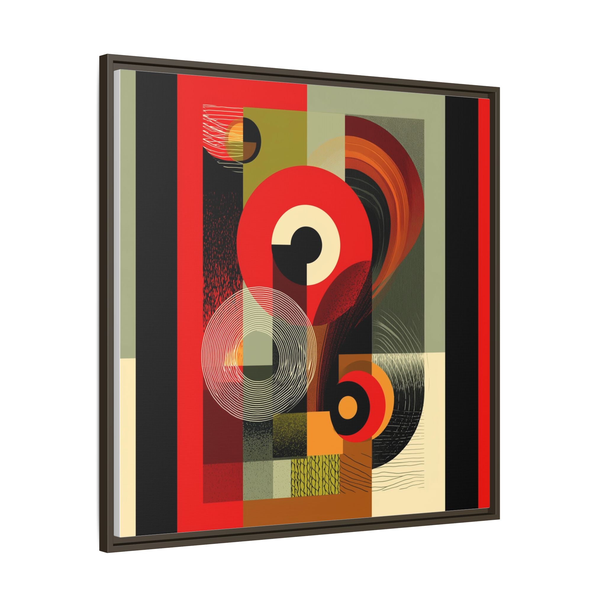 Chromatic Geometrics: Abstract Constructivist Composition, Modernist Color Blocking, Layered Circular Forms   |   Custom Orders Accepted