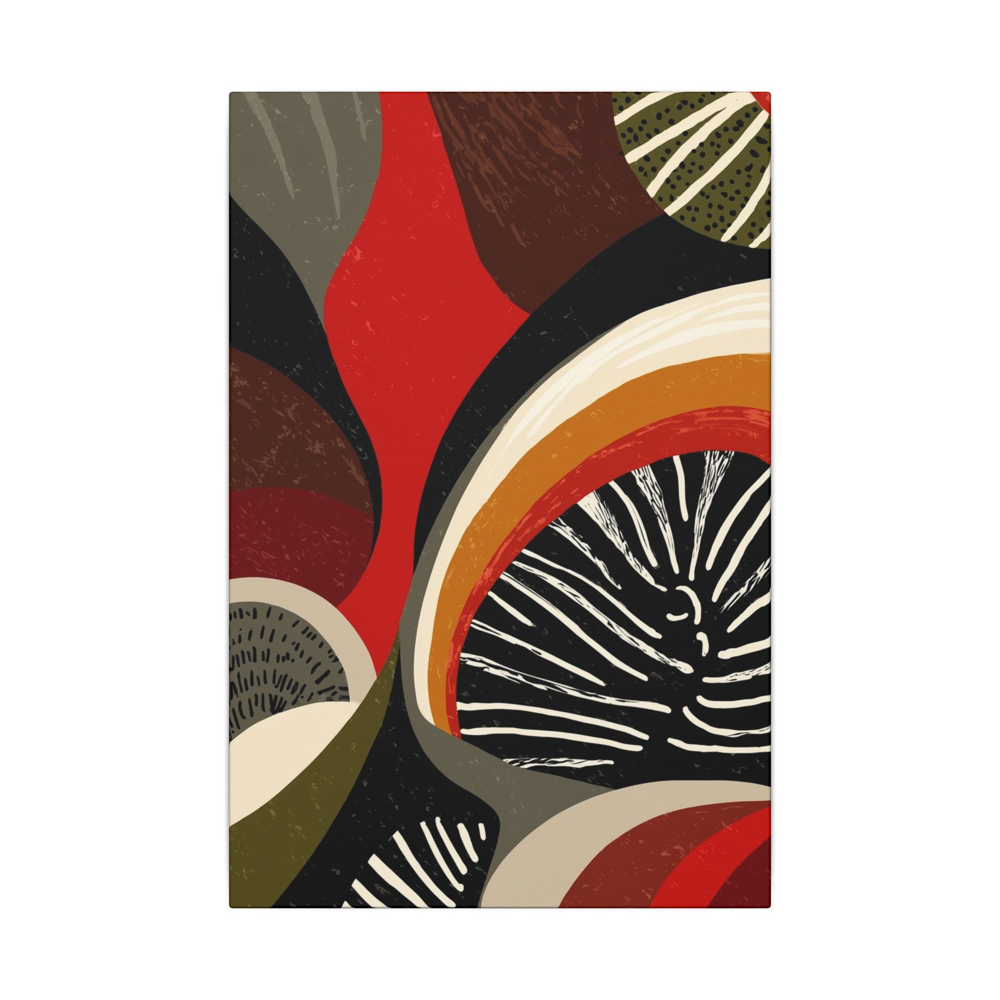Harmonic Convergence: Organic Geometry, Mid-Century Modern Abstract, Earthy Palette Composition   |   Custom Orders Accepted