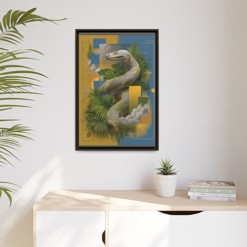 Serpent of Surreal Geometries: Tropical Hyperrealism, Digital Snake Illustration   |    Custom Orders Available