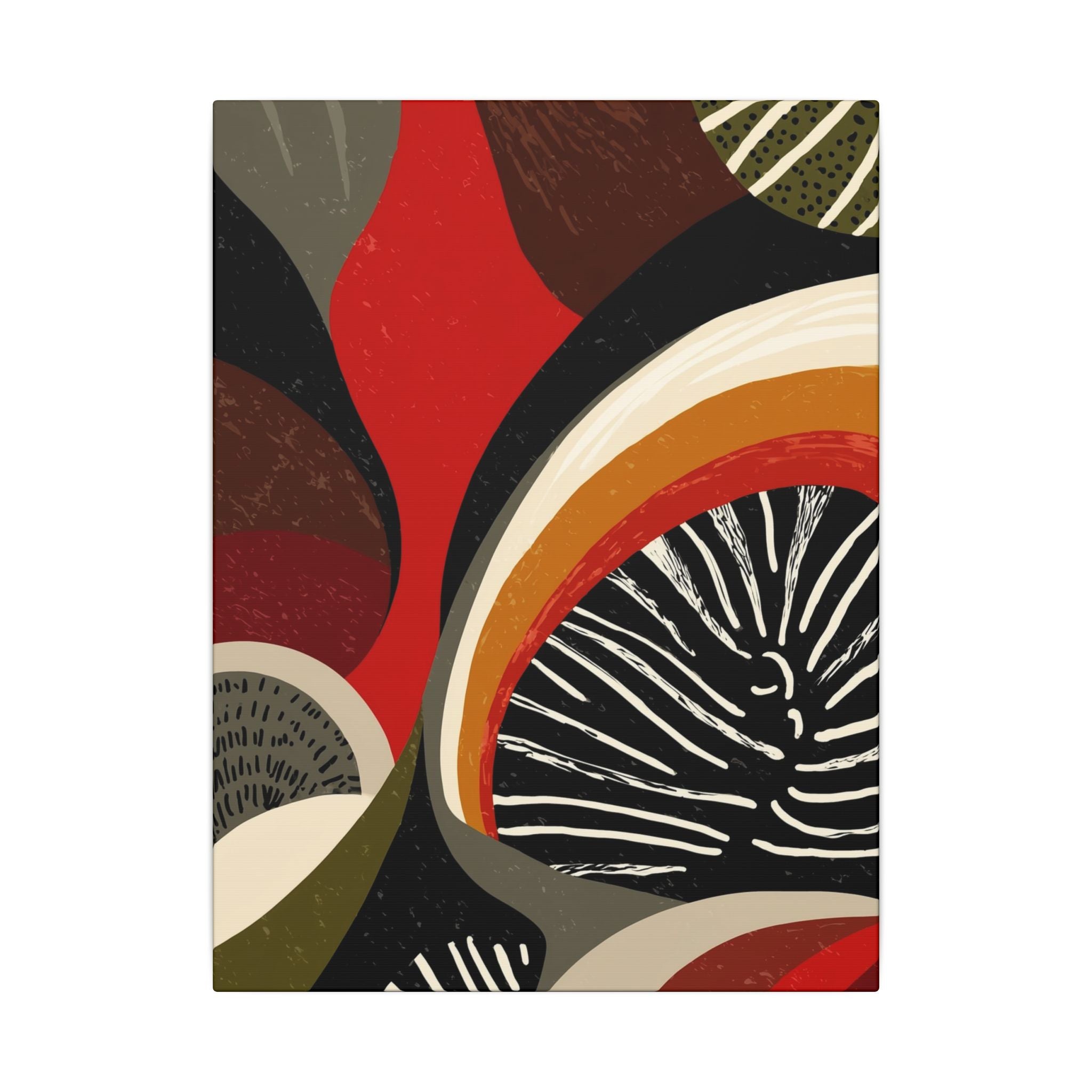 Harmonic Convergence: Organic Geometry, Mid-Century Modern Abstract, Earthy Palette Composition   |   Custom Orders Accepted