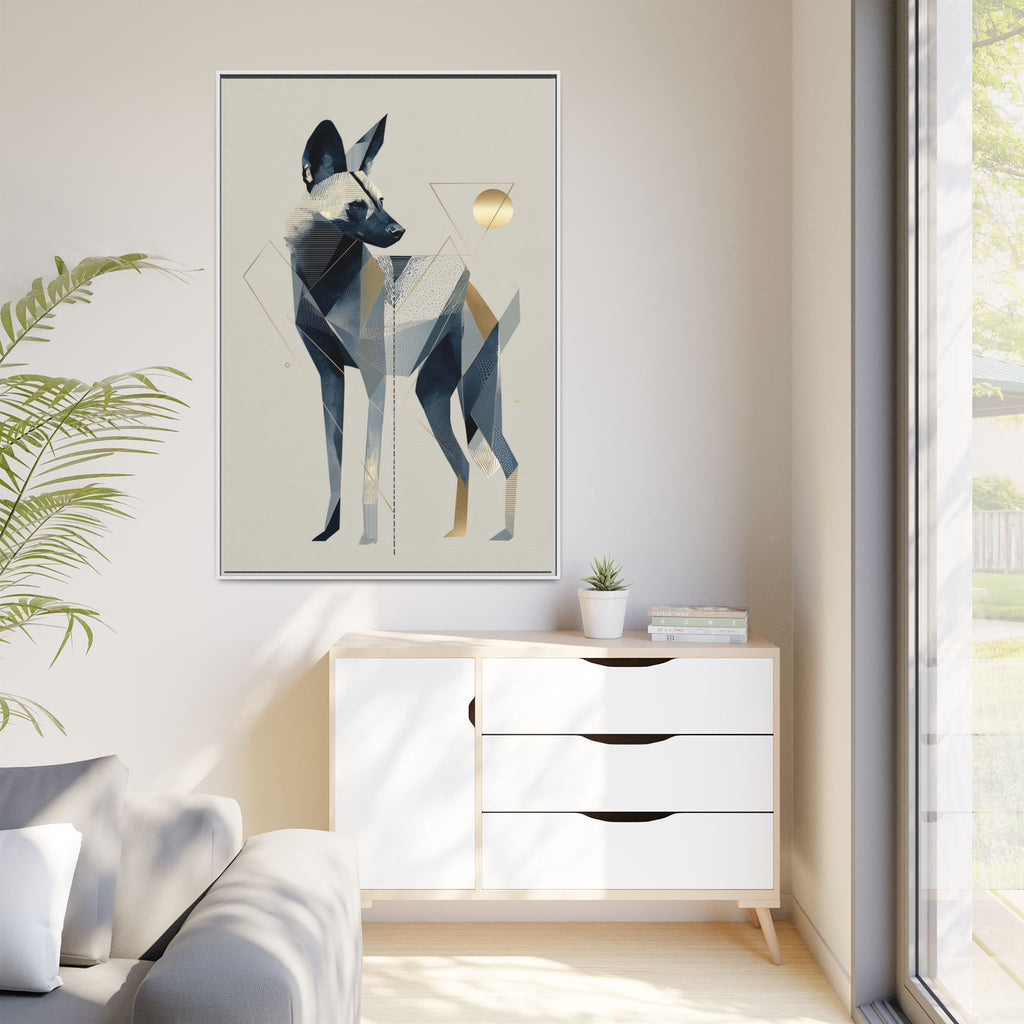 Canine Geometry: Fragmented African Wild Dog Portrait, Modern Graphic Design Study   |  Personalized & Custom Orders Available
