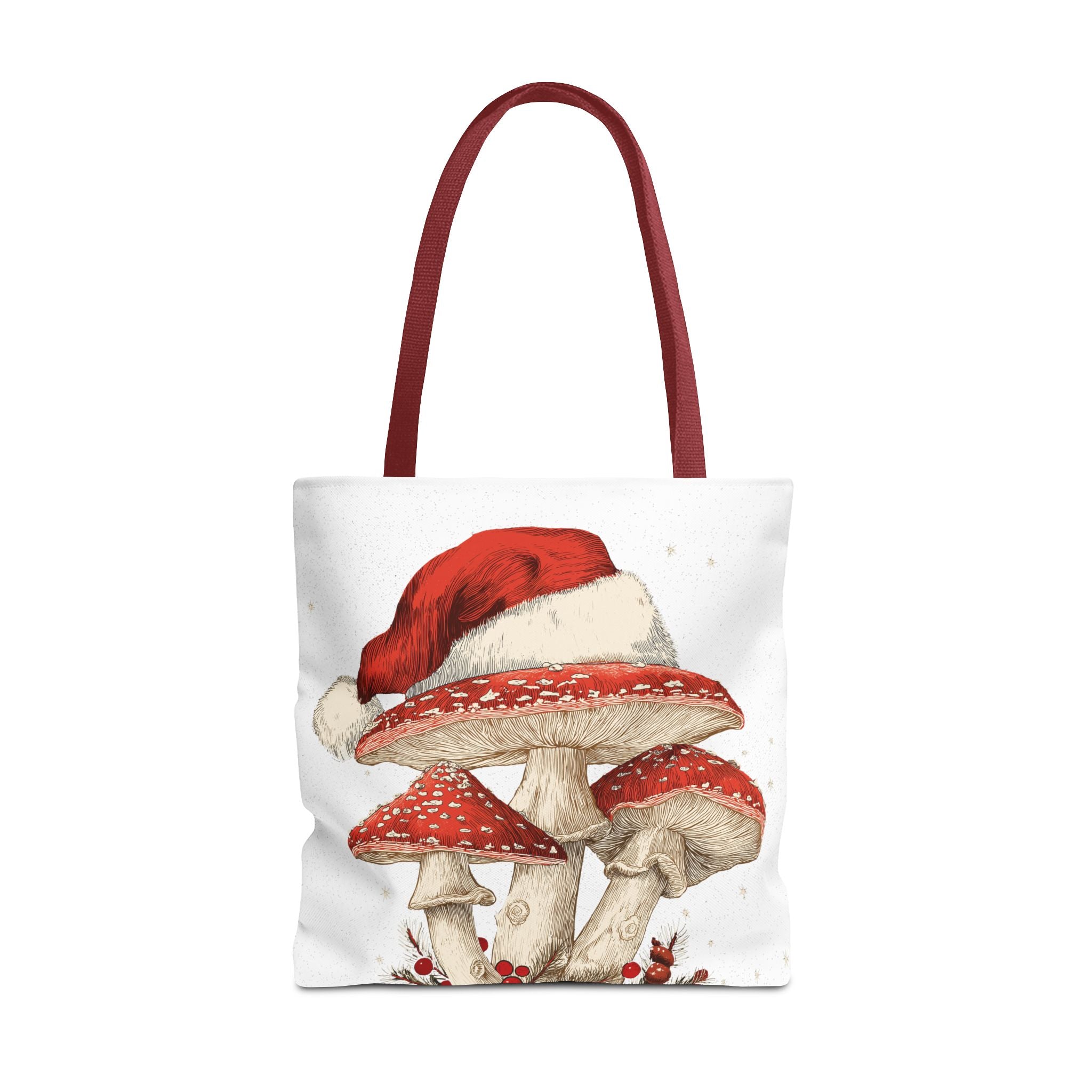 Whimsical Christmas Mushroom Tote Bag (AOP)