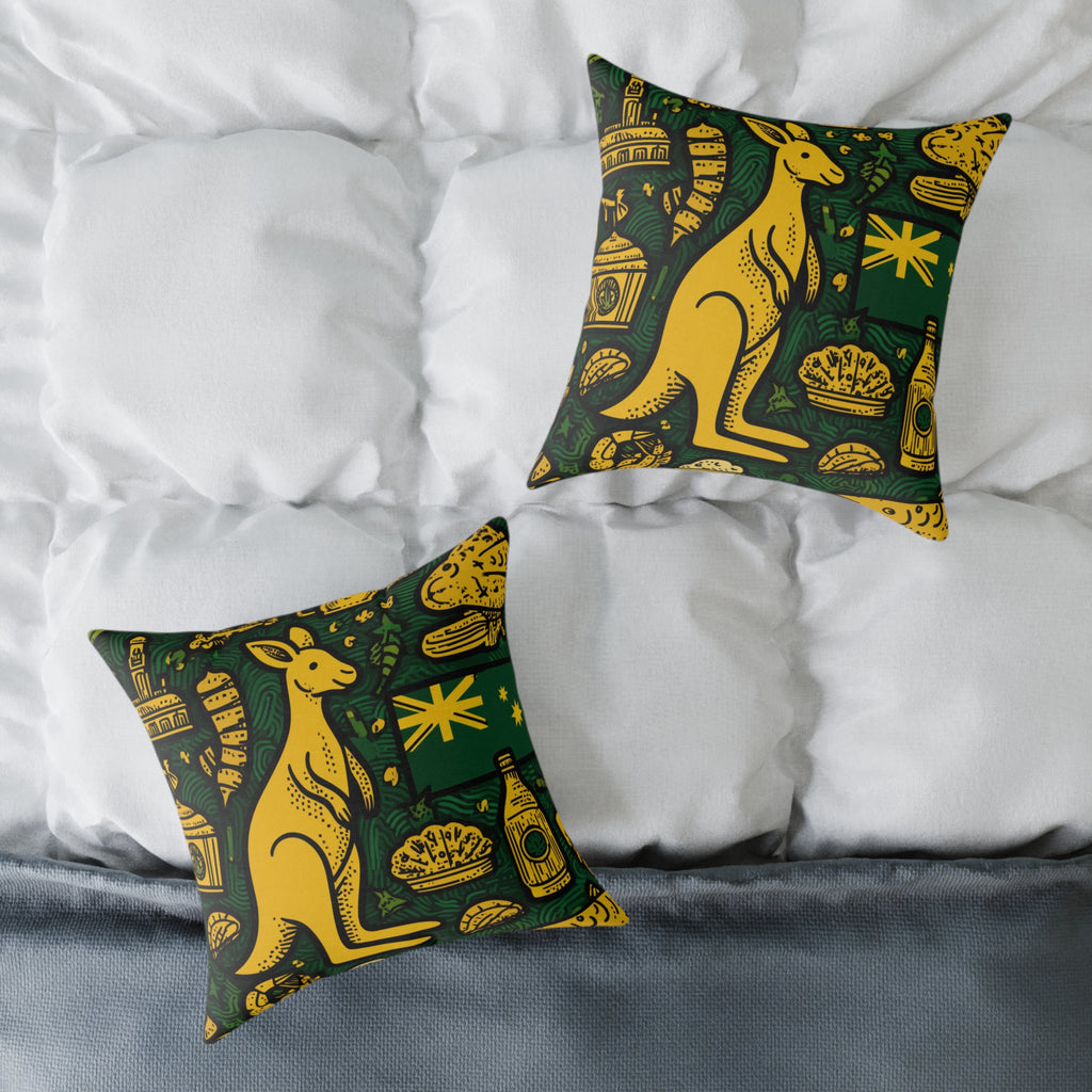 Aussie Themed Decorative Pillow, Home Decor, Couch Cushion, Gift for Australian Lovers, Unique and Fun Room Accent