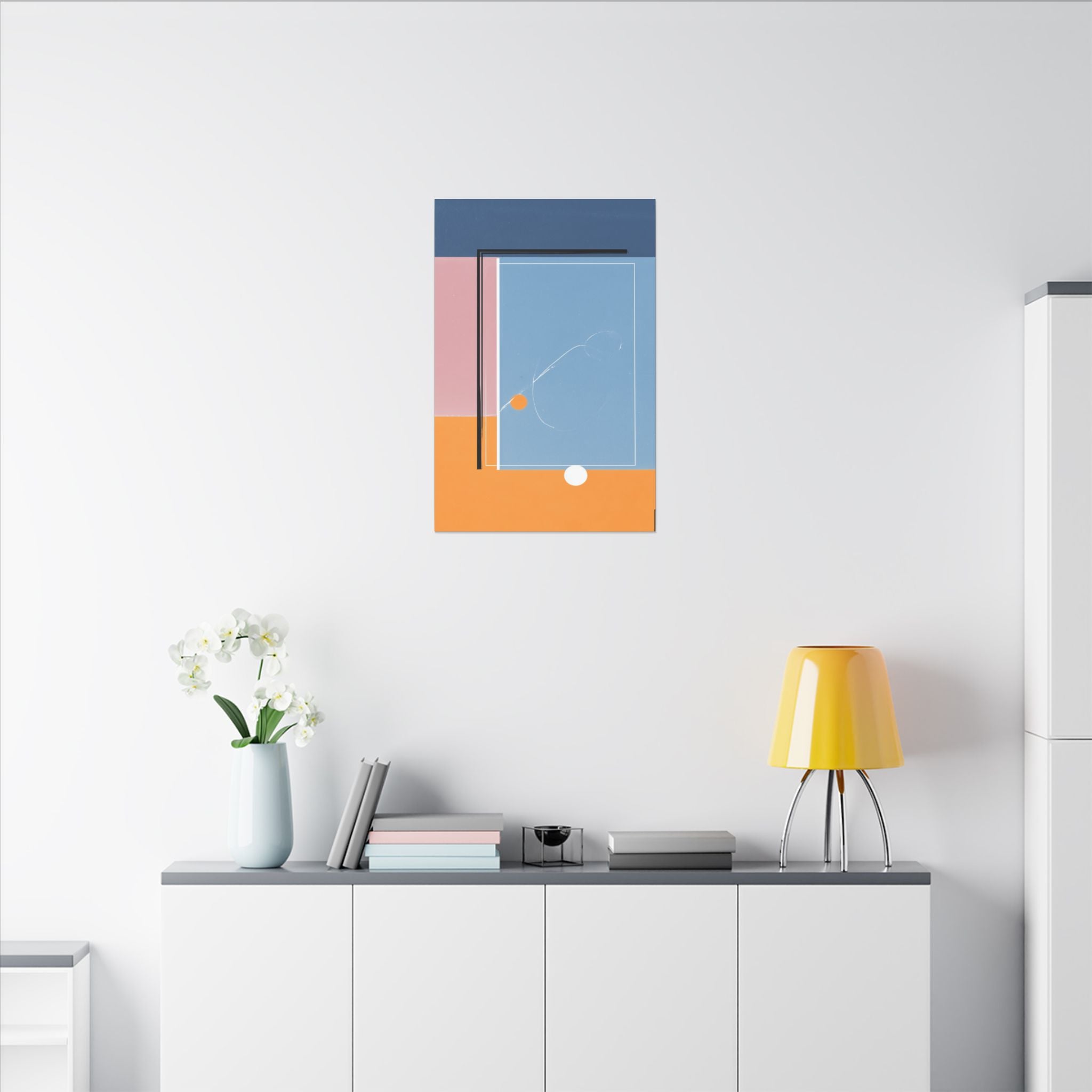 Geometric Harmony: Abstract Minimalist Composition, Modernist Color Fields, Constructivist Design Principles   |   Custom Orders Accepted