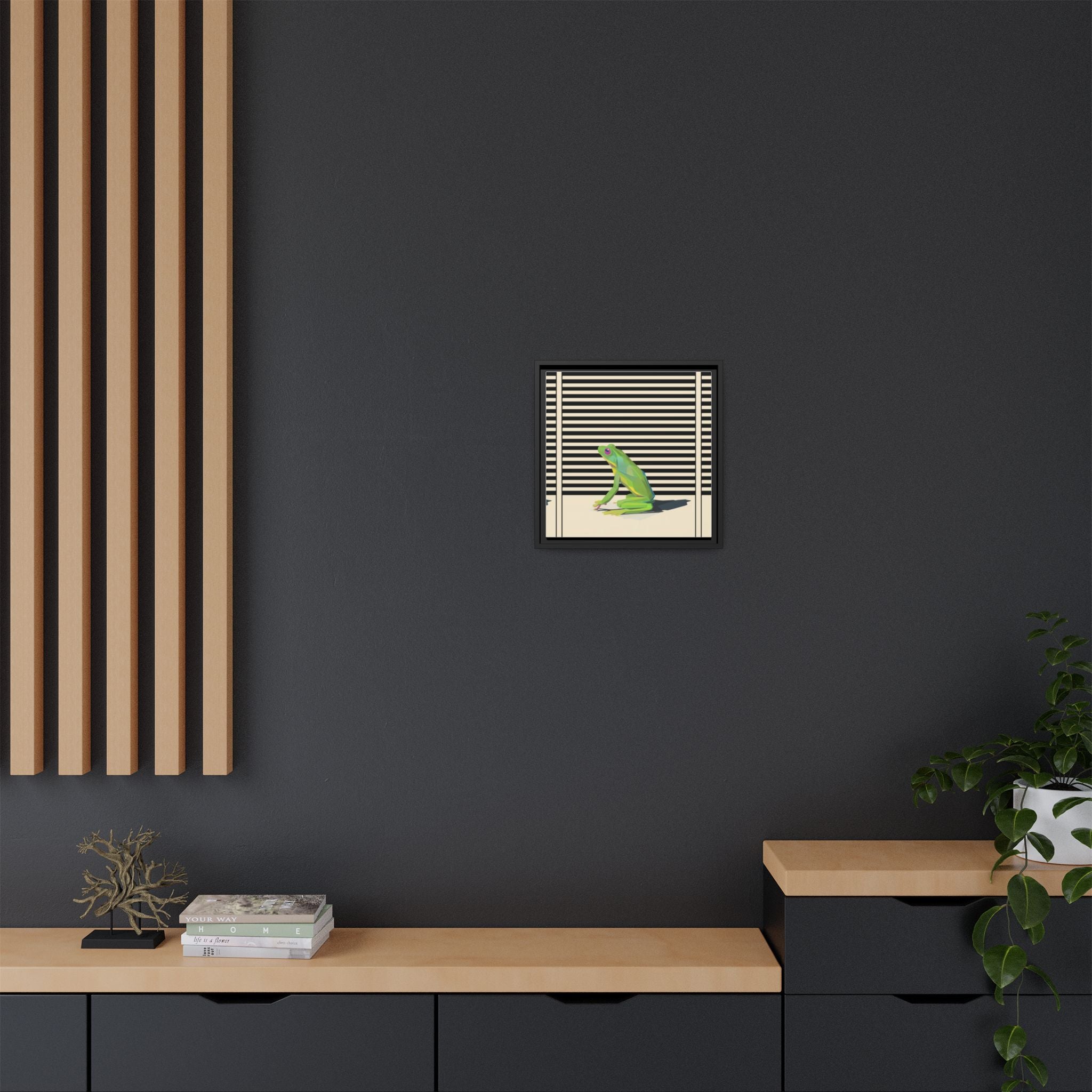 Geometric Frog Persona: Modern Wildlife Illustration, Vibrant Graphic Design   |  Personalized & Custom Orders Available