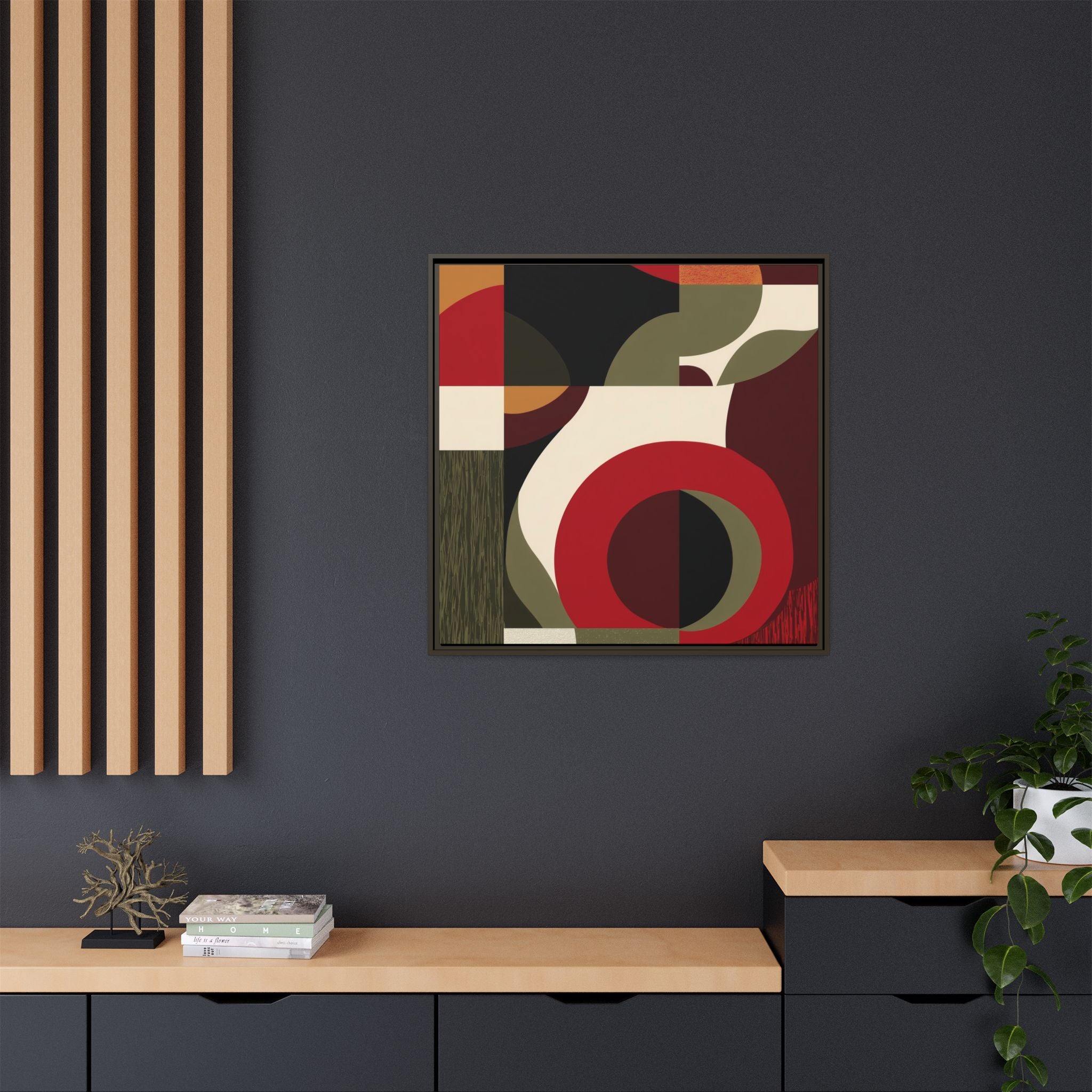 Geometric Intersections: Mid-Century Modern Design, Abstract Architectural Composition, Rhythmic Curved Forms   |   Custom Orders Accepted