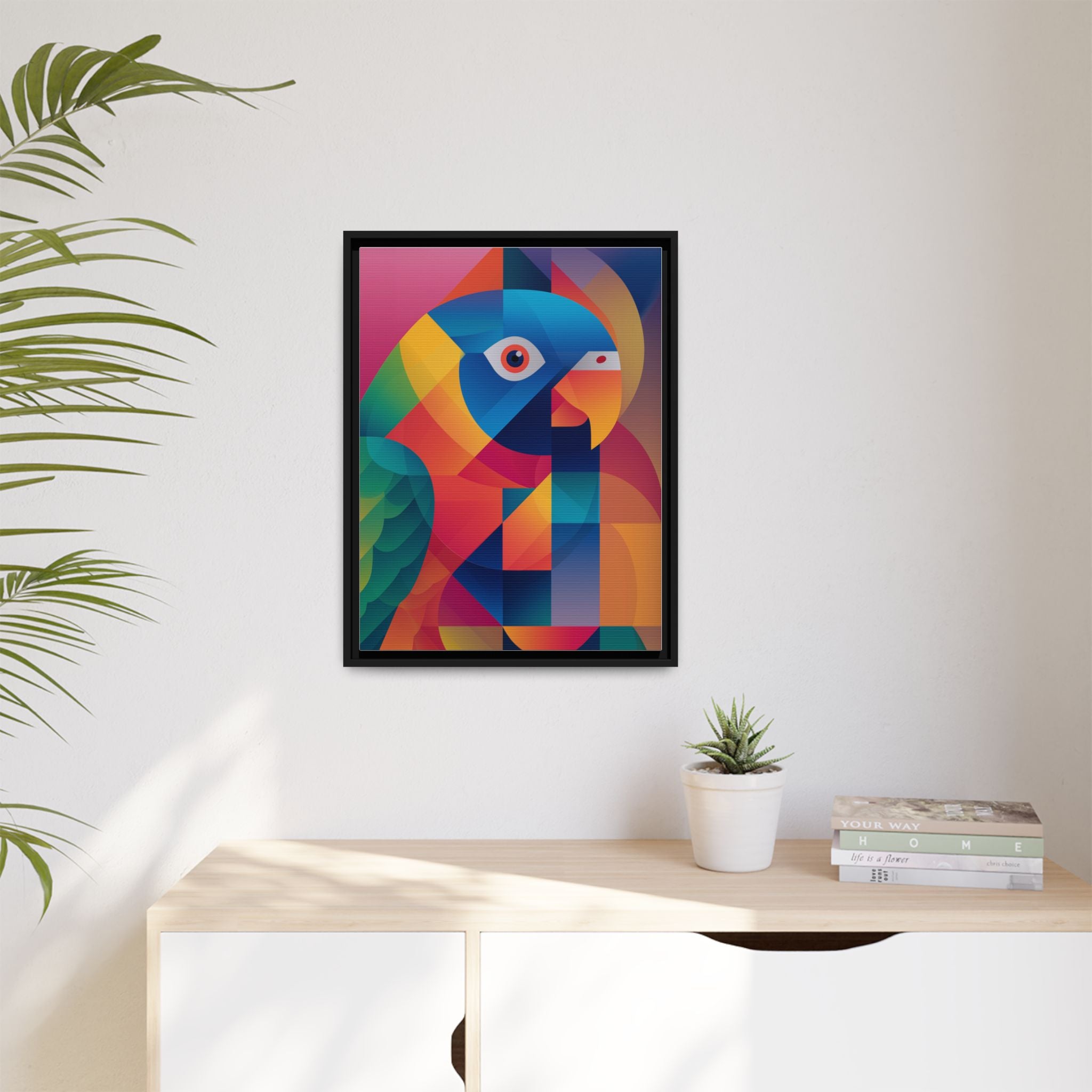 Prismatic Parrot: Cubist Deconstruction, Geometric Color Explosion   |  Personalized & Custom Orders Available