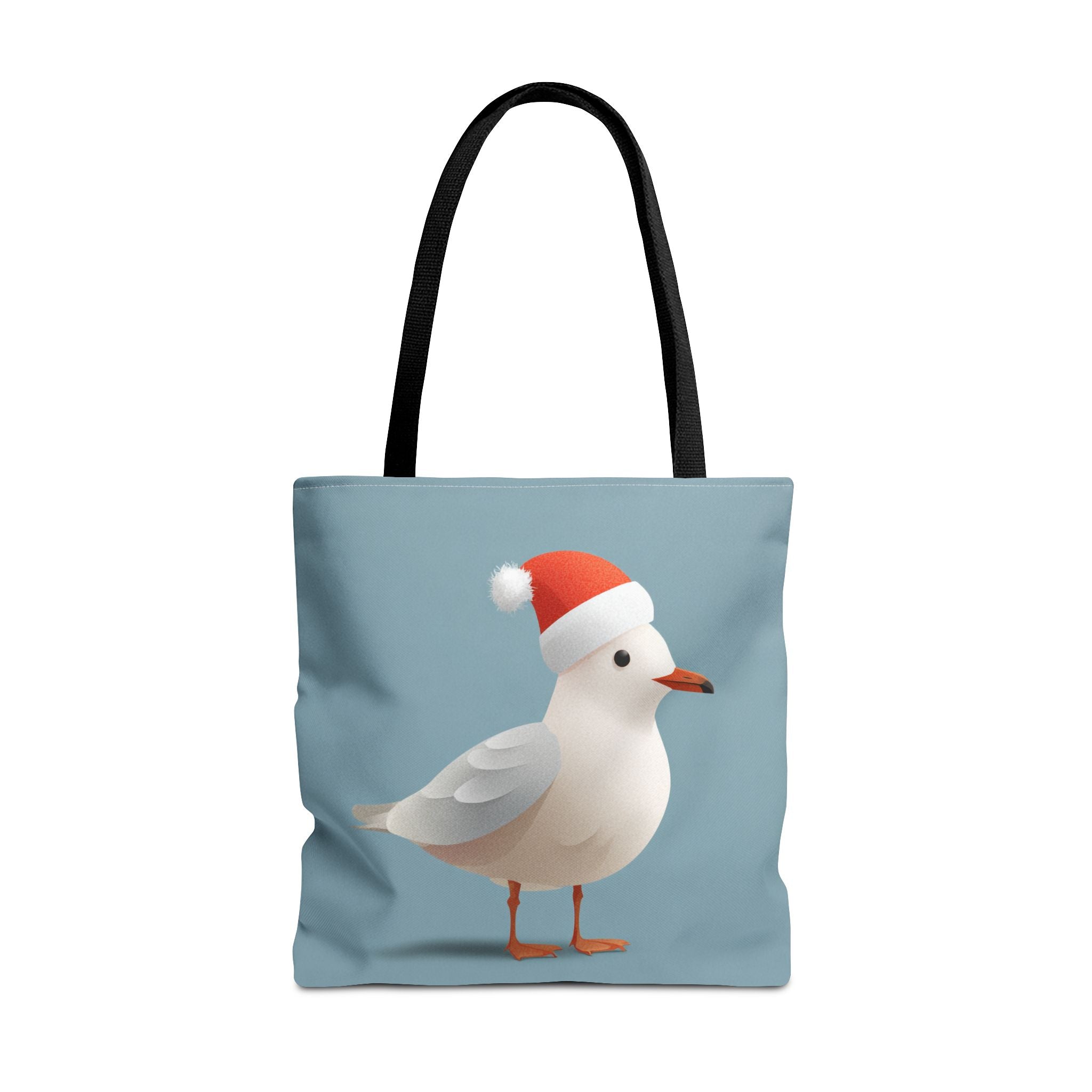 Christmas Seagull Tote Bag, Holiday Shopping Bag, Eco-Friendly Gift Bag, Cute Coastal Accessories, Winter Tote for Bird Lovers