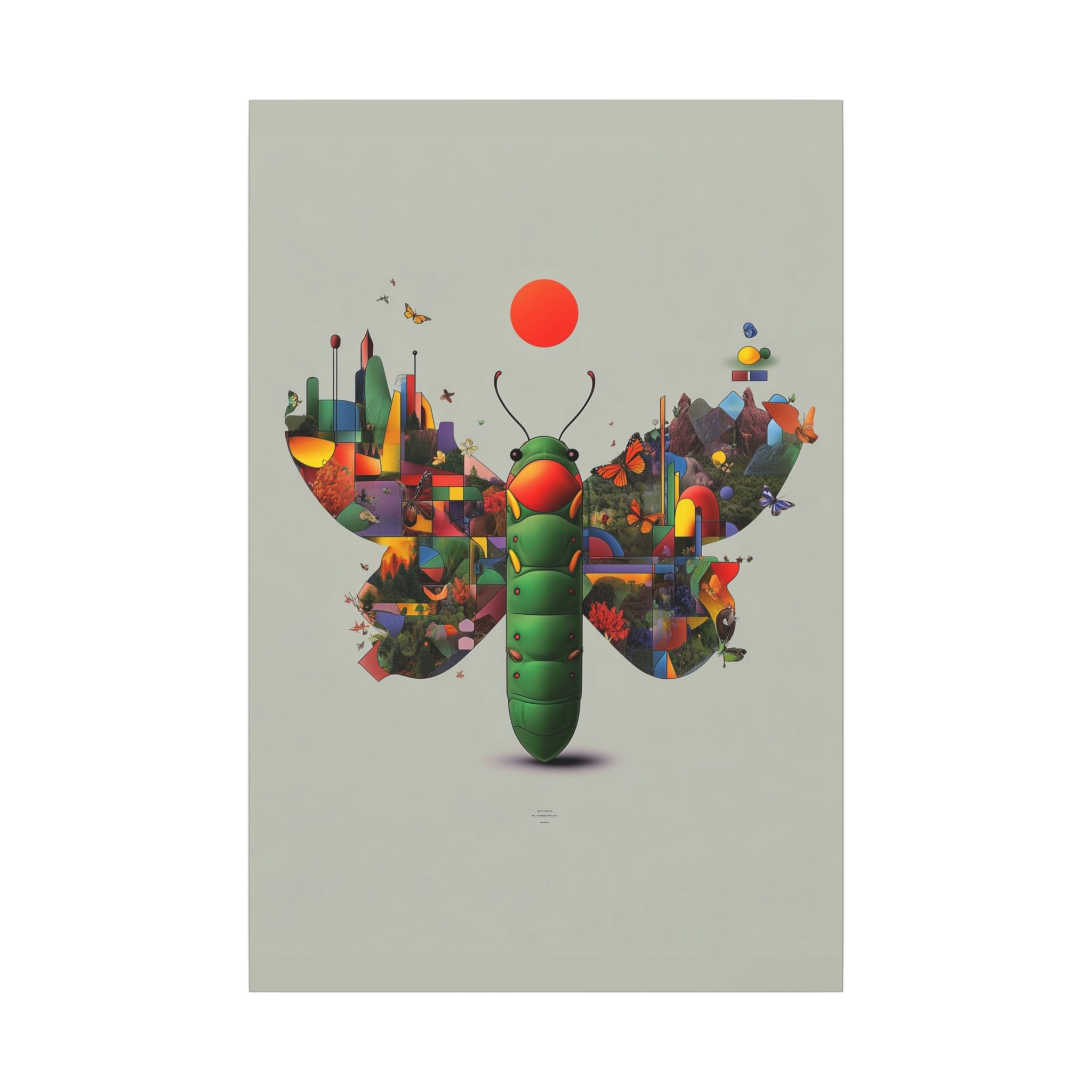 Metamorphosis of Geometry: Cubist Insect Symphony, Digital Nature Fragmentation   |    Custom Orders Available