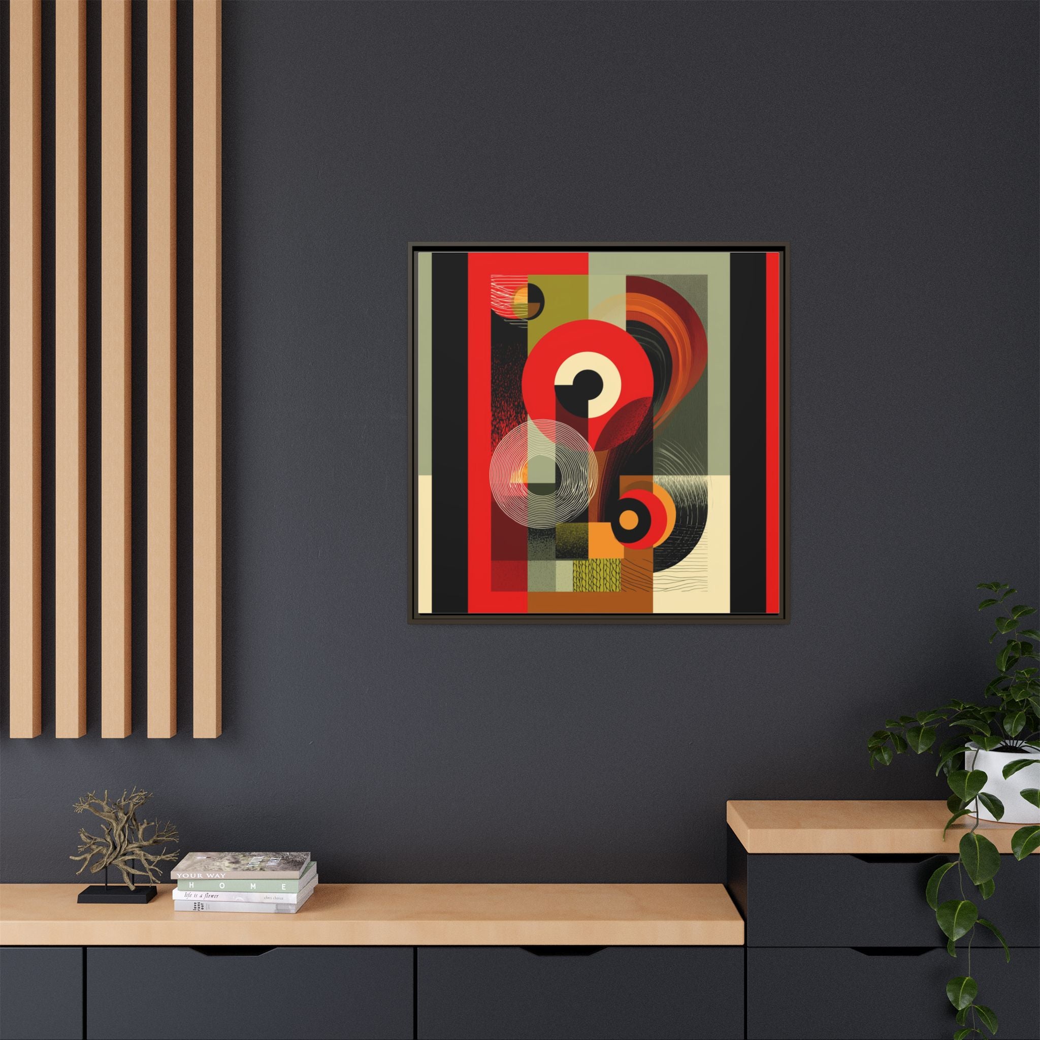 Chromatic Geometrics: Abstract Constructivist Composition, Modernist Color Blocking, Layered Circular Forms   |   Custom Orders Accepted