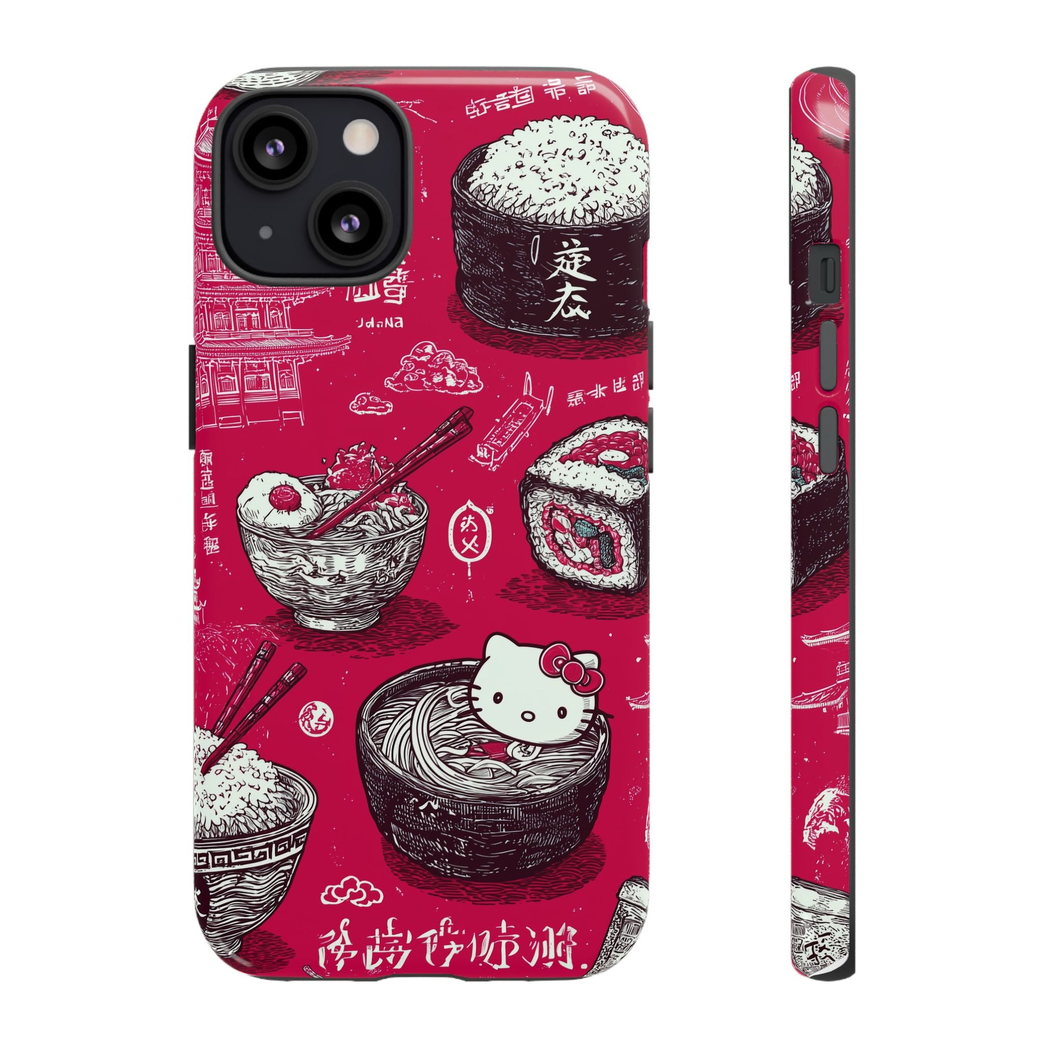 Japanese Kitty Vibrant Phone Case - Tough Case | Funky, Colorful, Unique Design for Personalization, Gift, Accessory, Protection, Trendy