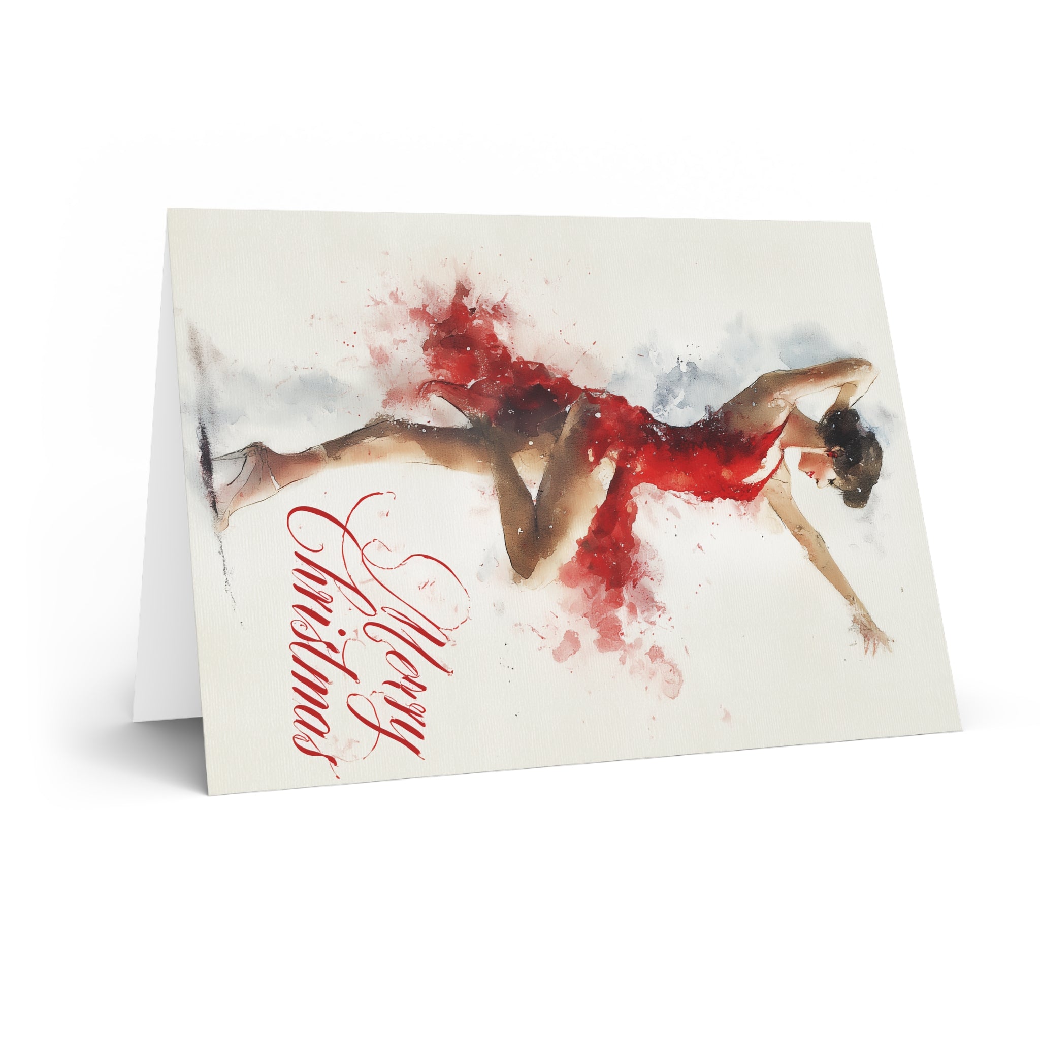 Christmas Salsa Dancing Greeting Card