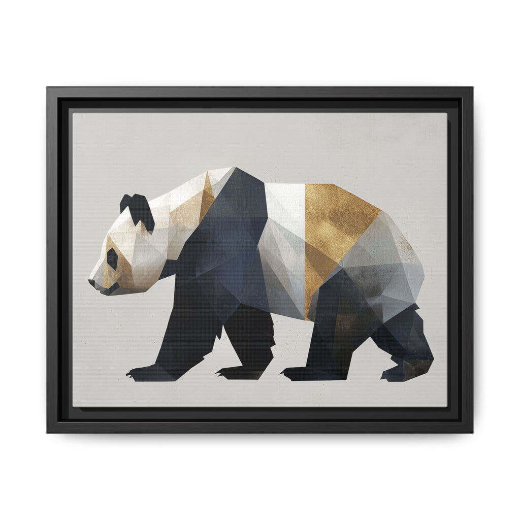 Geometric Panda: Low-Poly Digital Art, Metallic Contemporary Design   |  Personalized & Custom Orders Available