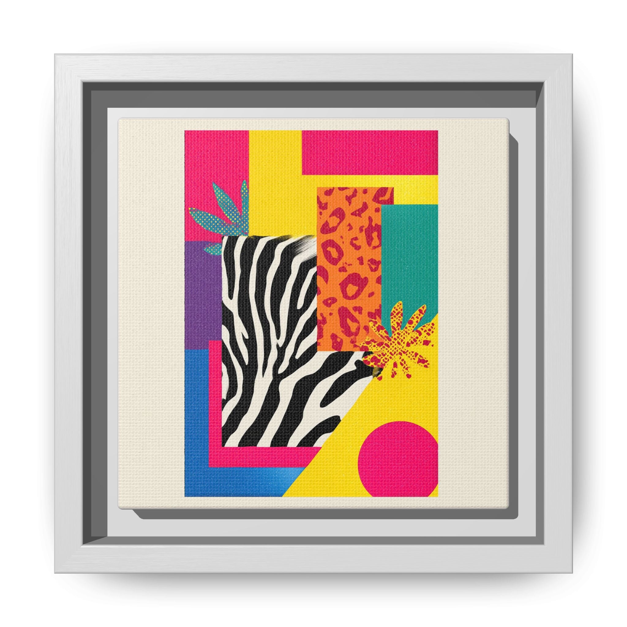 Zebra Stripes & Leopard Spots: 80s Pop Art Design, Memphis Style Graphic, Geometric Color Block Pattern   |   Custom Orders Accepted