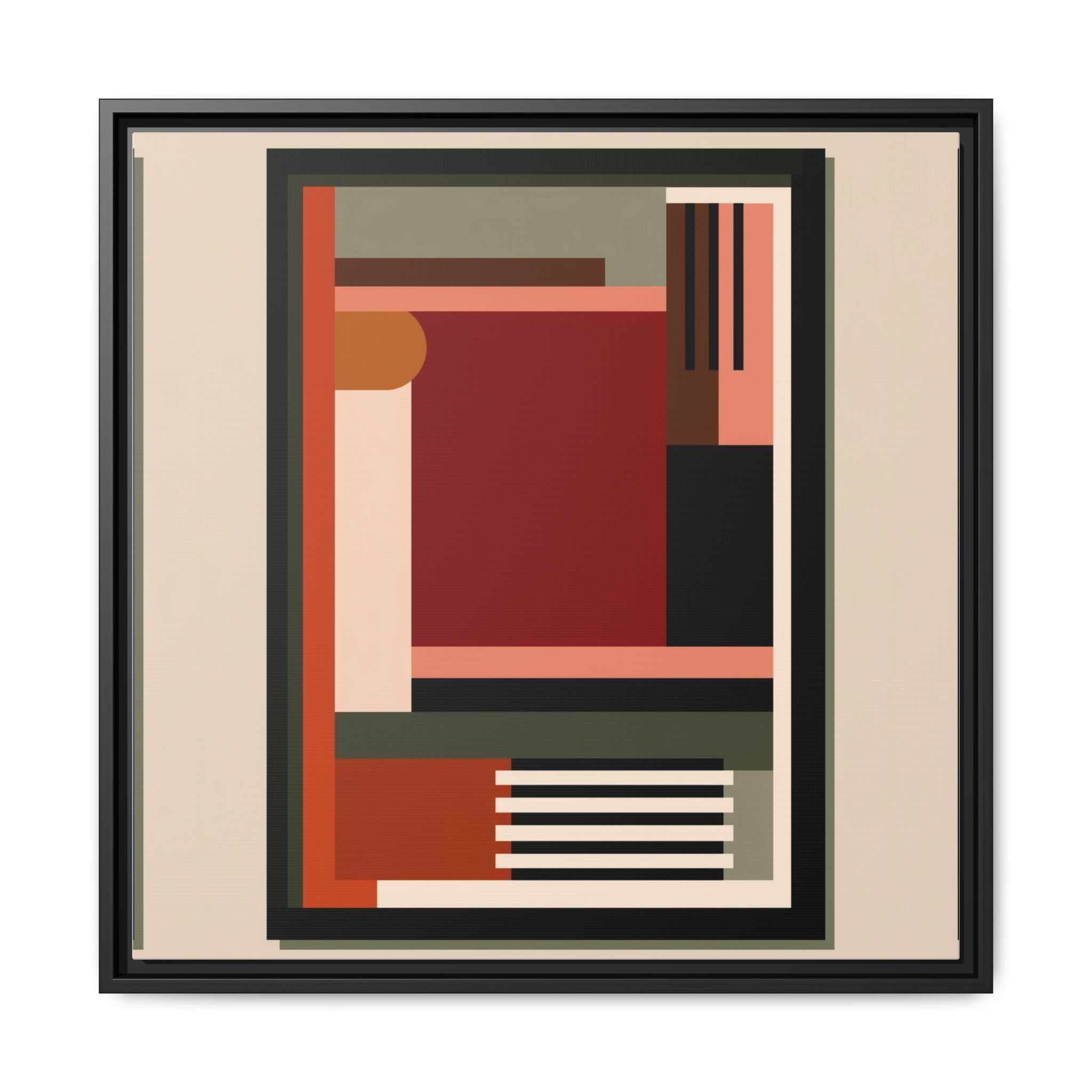 Architectural Geometries: Modern Abstract Composition, Bauhaus-Inspired Design, Geometric Color Blocking   |   Custom Orders Accepted