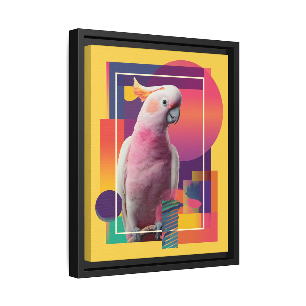 Geometric Cockatoo Composition: Moluccan Parrot Portrait, Modern Abstract Design   |    Custom Orders Available