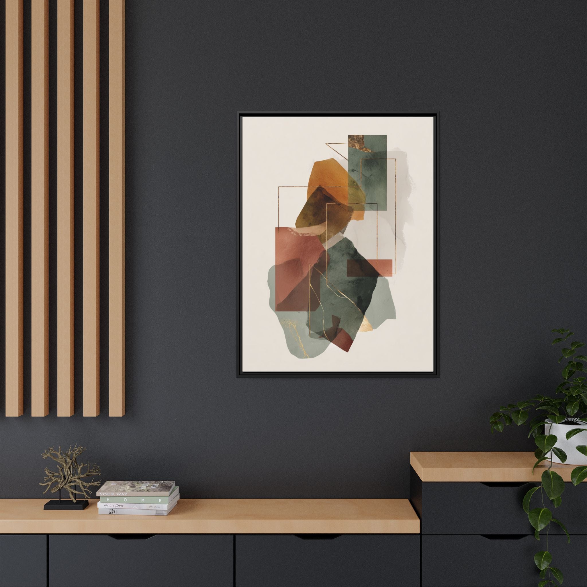 Harmonic Geometries: Architectural Abstraction, Earthy Palette, Minimalist Composition   |   Custom Orders Accepted