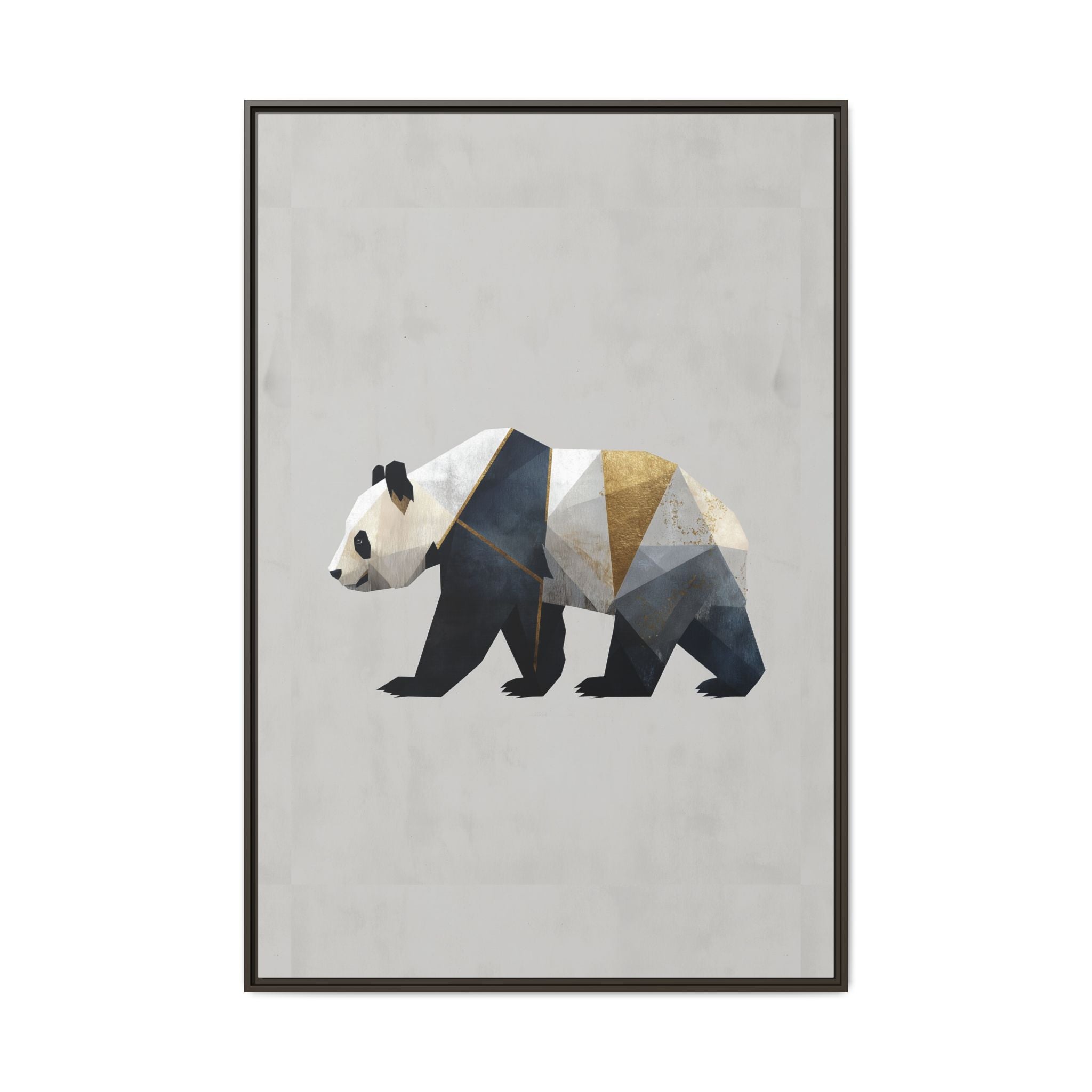 Geometric Panda: Cubist Animal Portrait, Modern Minimalist Art Style   |  Personalized & Custom Orders Available