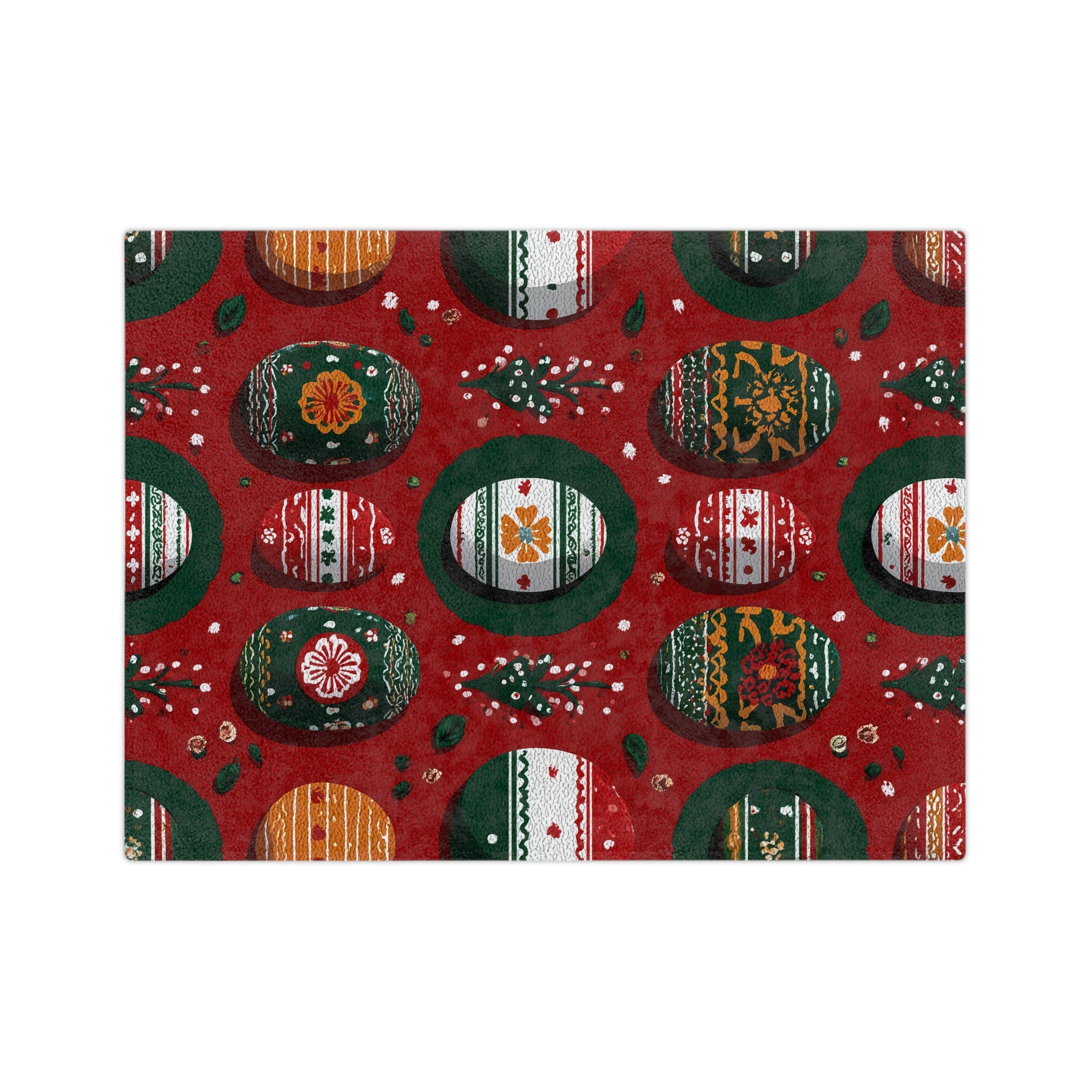 Christmas Egg Pattern Cozy Blanket Doona Cover, Duvet, Quilt, Soft Throw for Holiday Decor, Christmas Gift