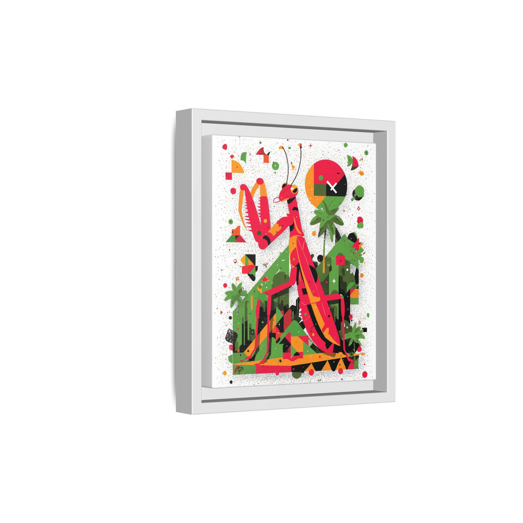 Praying Mantis Framed Print Geometric : Abstract Modernist Insect Art, Graphic Design Composition   |   Custom Orders Available