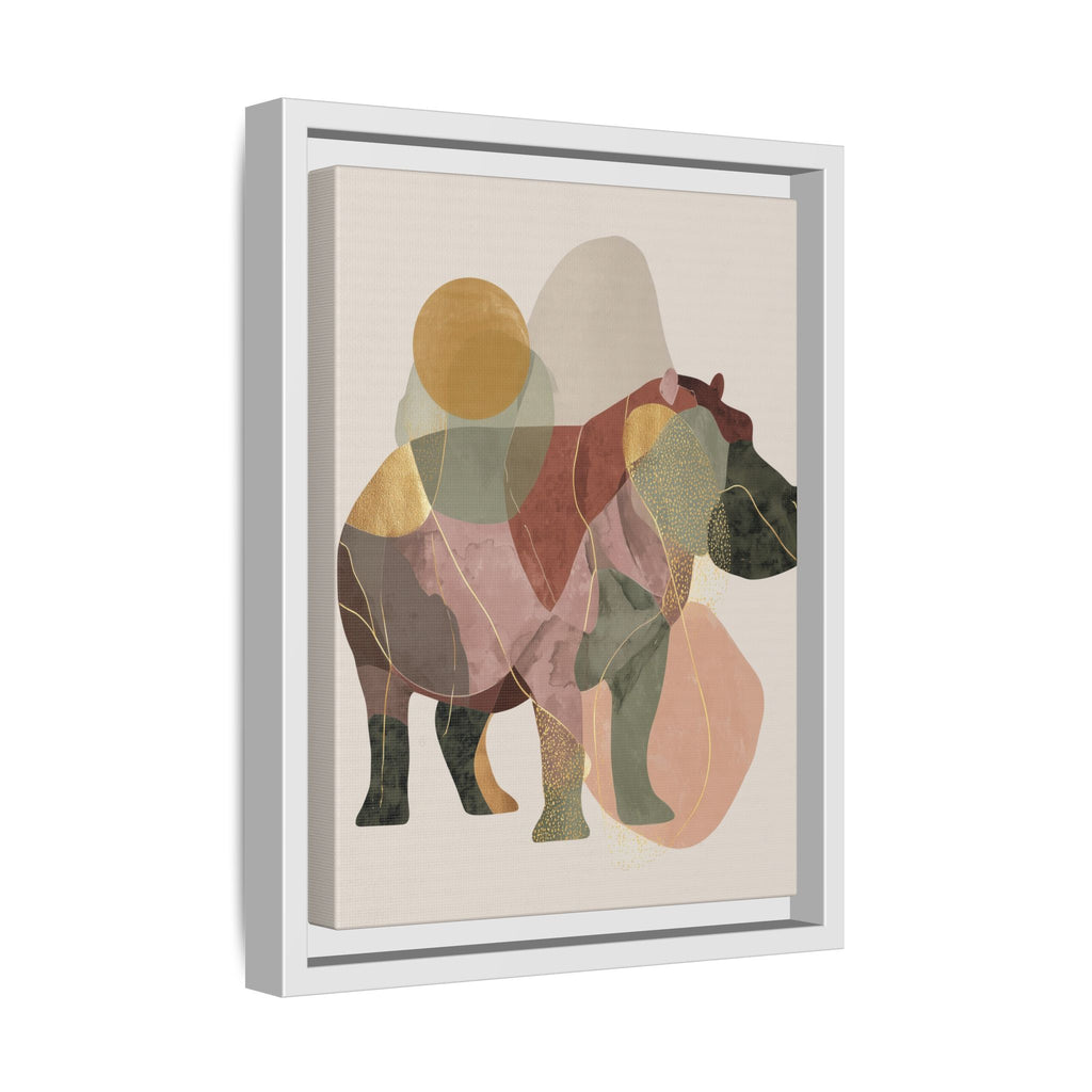 Geometric Harmony: Abstract Hippo Silhouette, Modern Minimalist Animal Art   |    Custom Orders Available