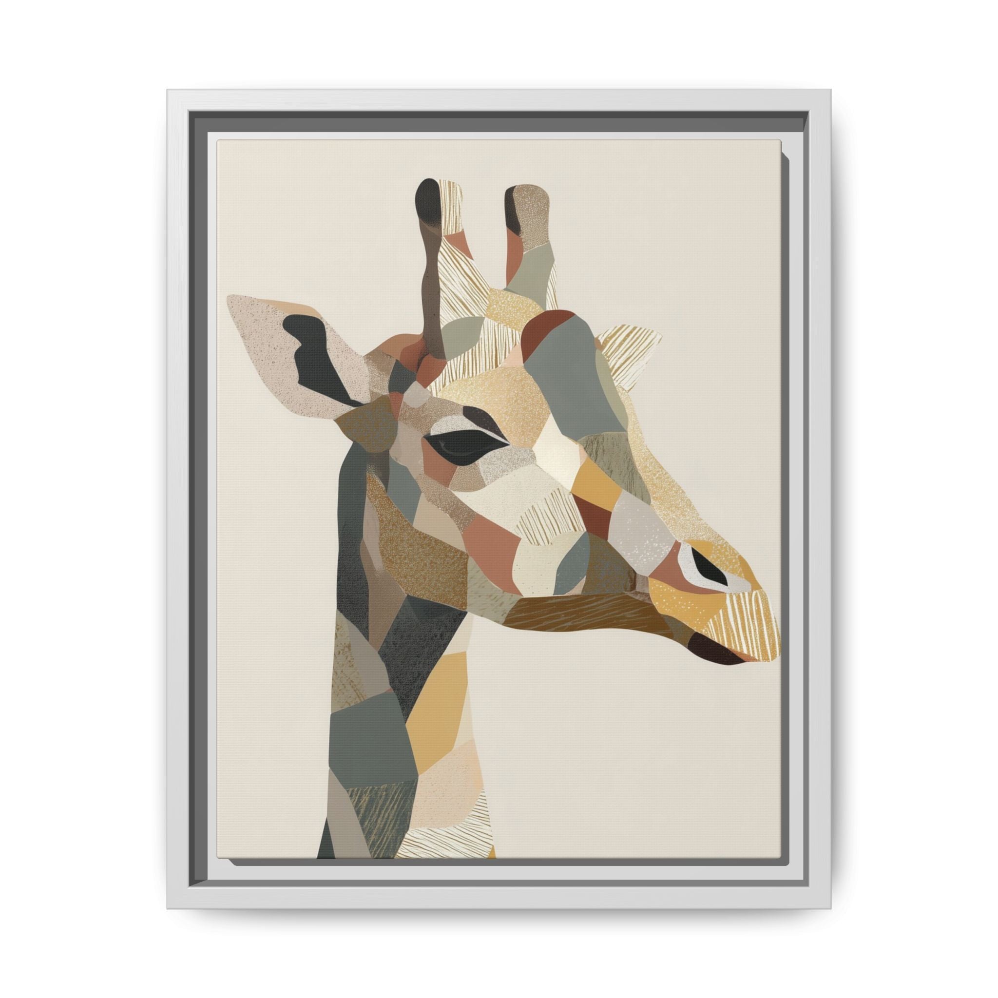 Geometric Giraffe: Cubist Wildlife Abstraction, Polygon Animal Portrait   |  Personalized & Custom Orders Available