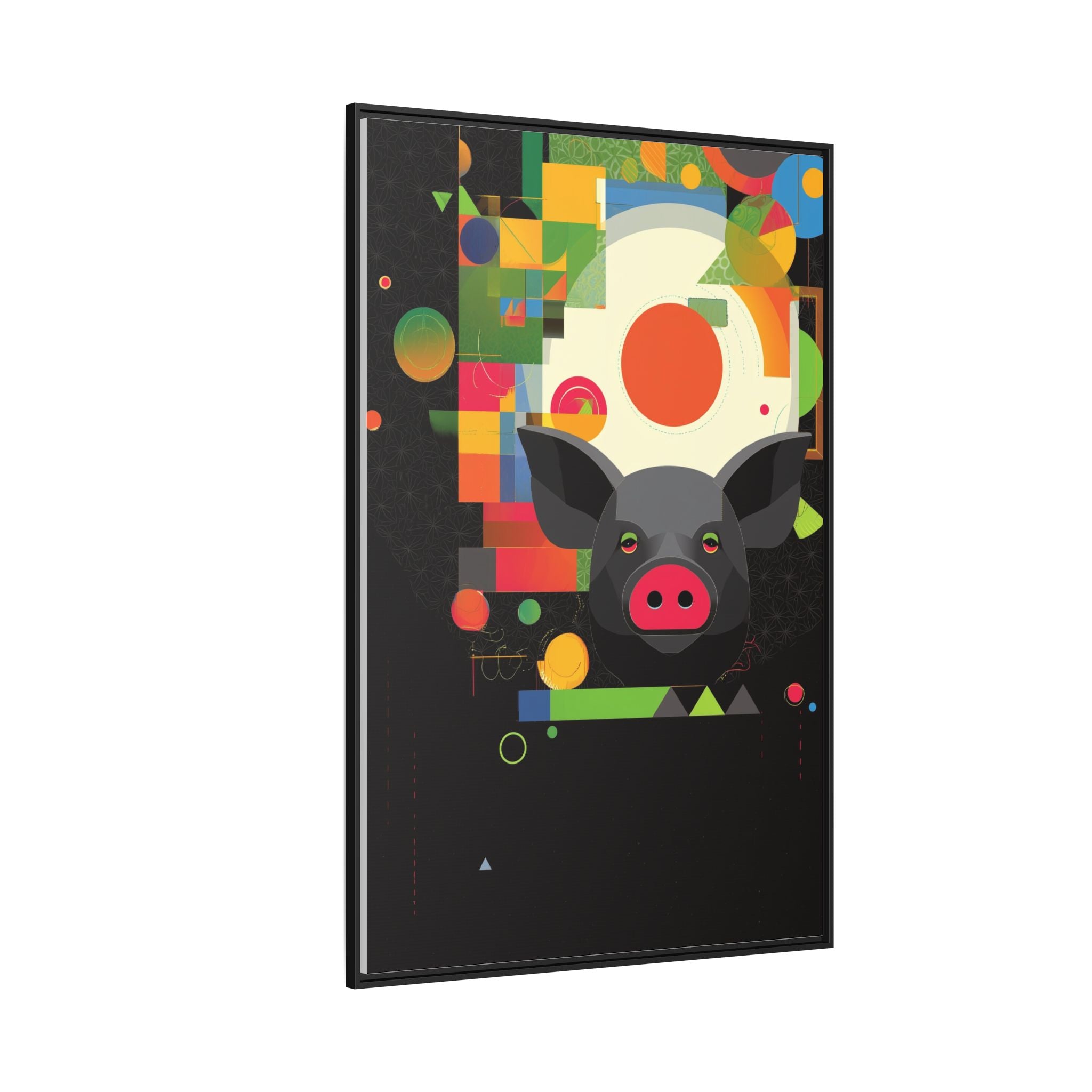 Prismatic Pig: Geometric Abstract Design, Digital Graphic Art Illustration   |    Custom Orders Available