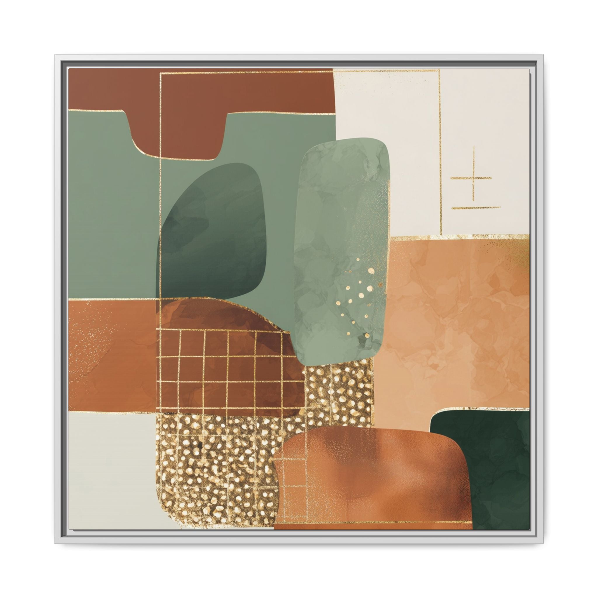 Geometric Harmony: Abstract Minimalist Art, Mid-Century Modern Design, Organic Shapes Composition   |   Custom Orders Accepted