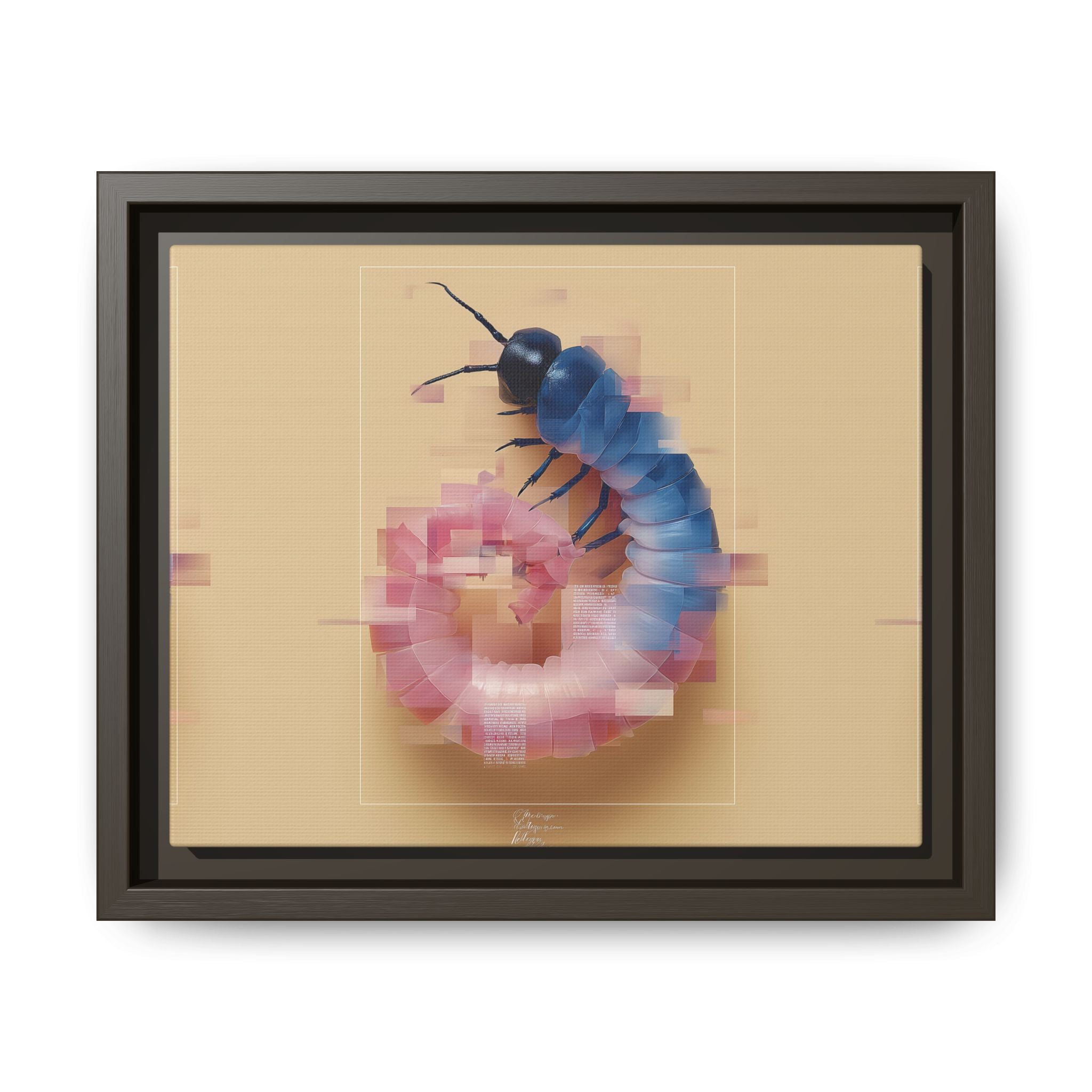 Glitched Symmetry: Digital Insect Mosaic, Pixelated Fragmentation   |    Custom Orders Available