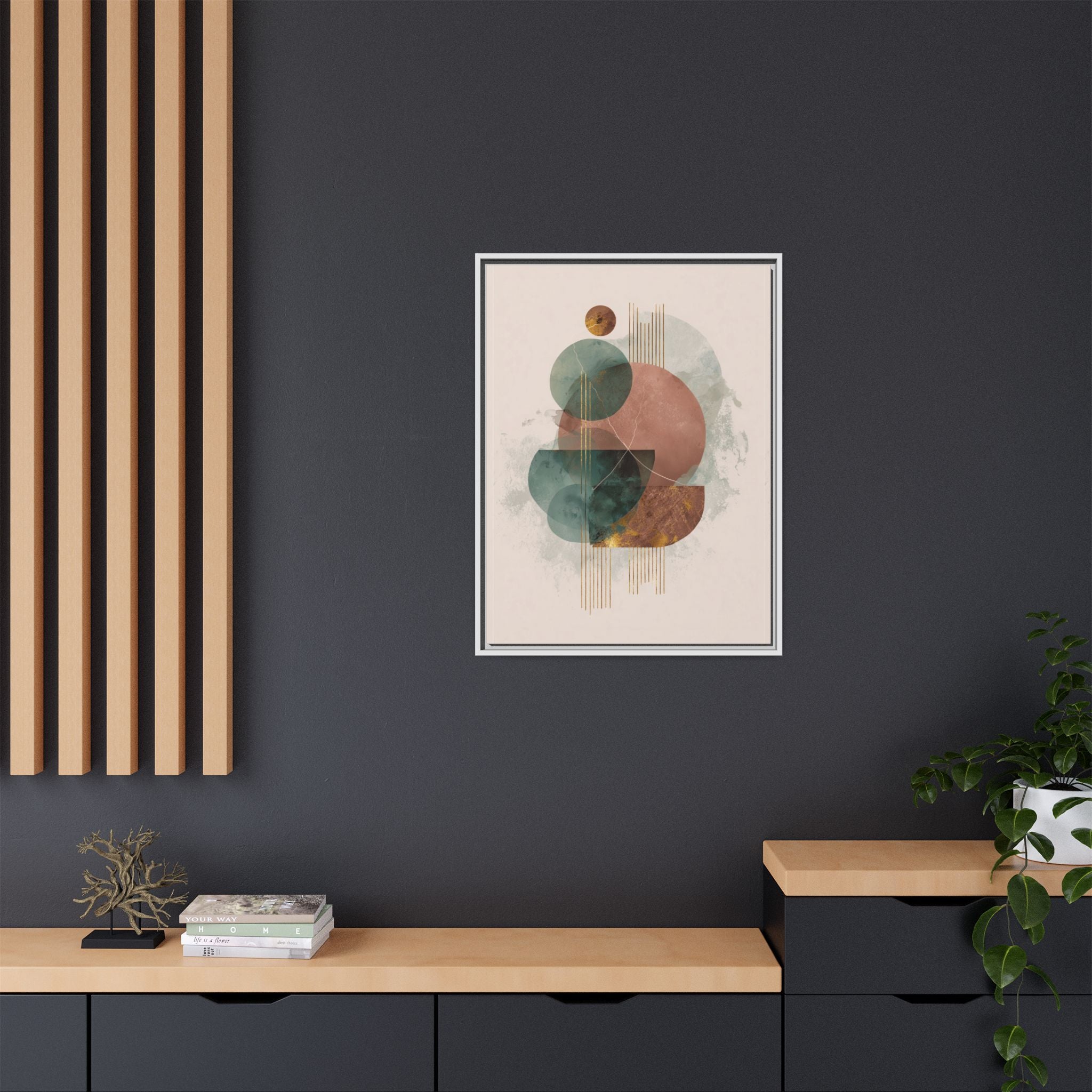 Translucent Geometries: Abstract Circles, Mid-Century Minimalism, Watercolor Layers   |   Custom Orders Accepted