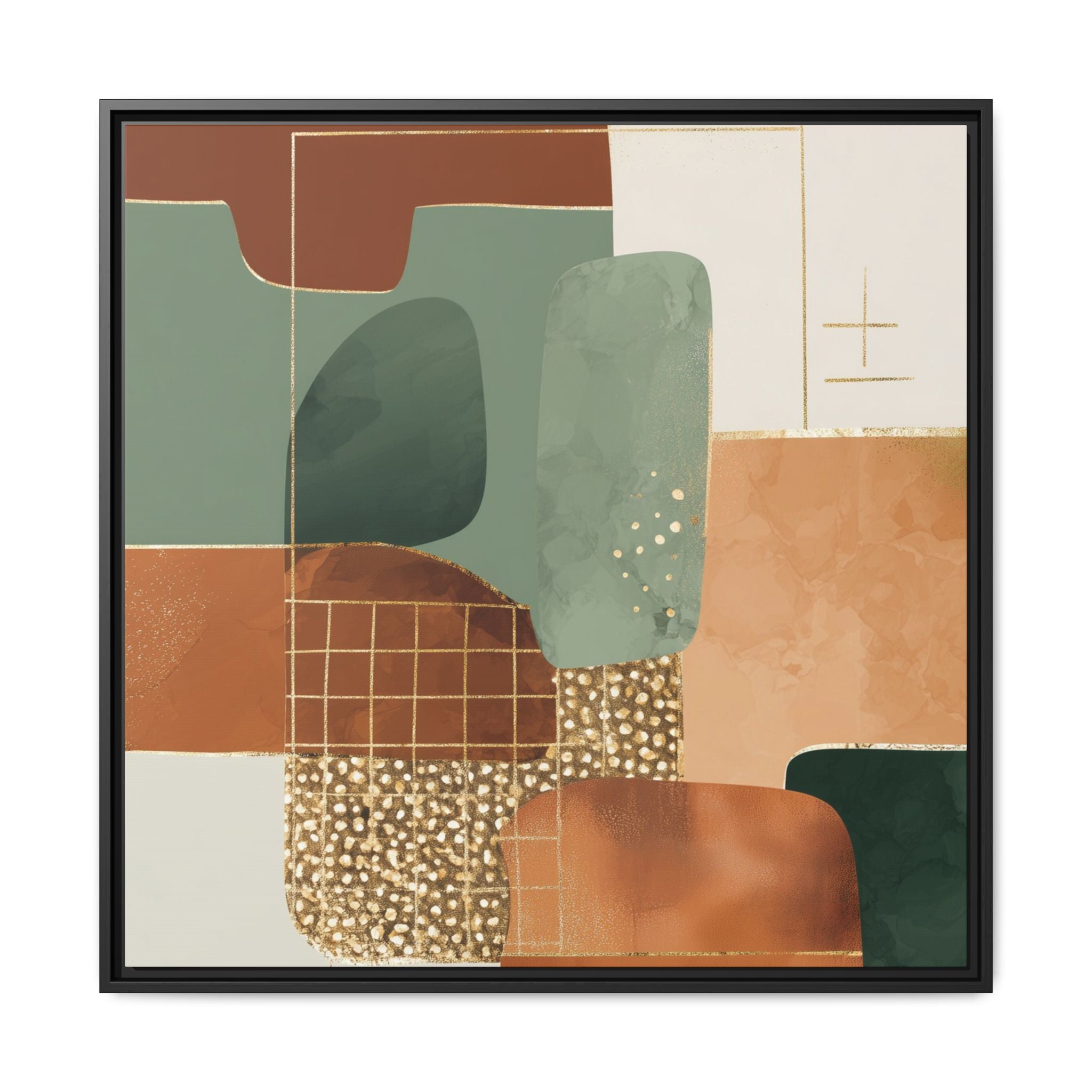 Geometric Harmony: Abstract Minimalist Art, Mid-Century Modern Design, Organic Shapes Composition   |   Custom Orders Accepted