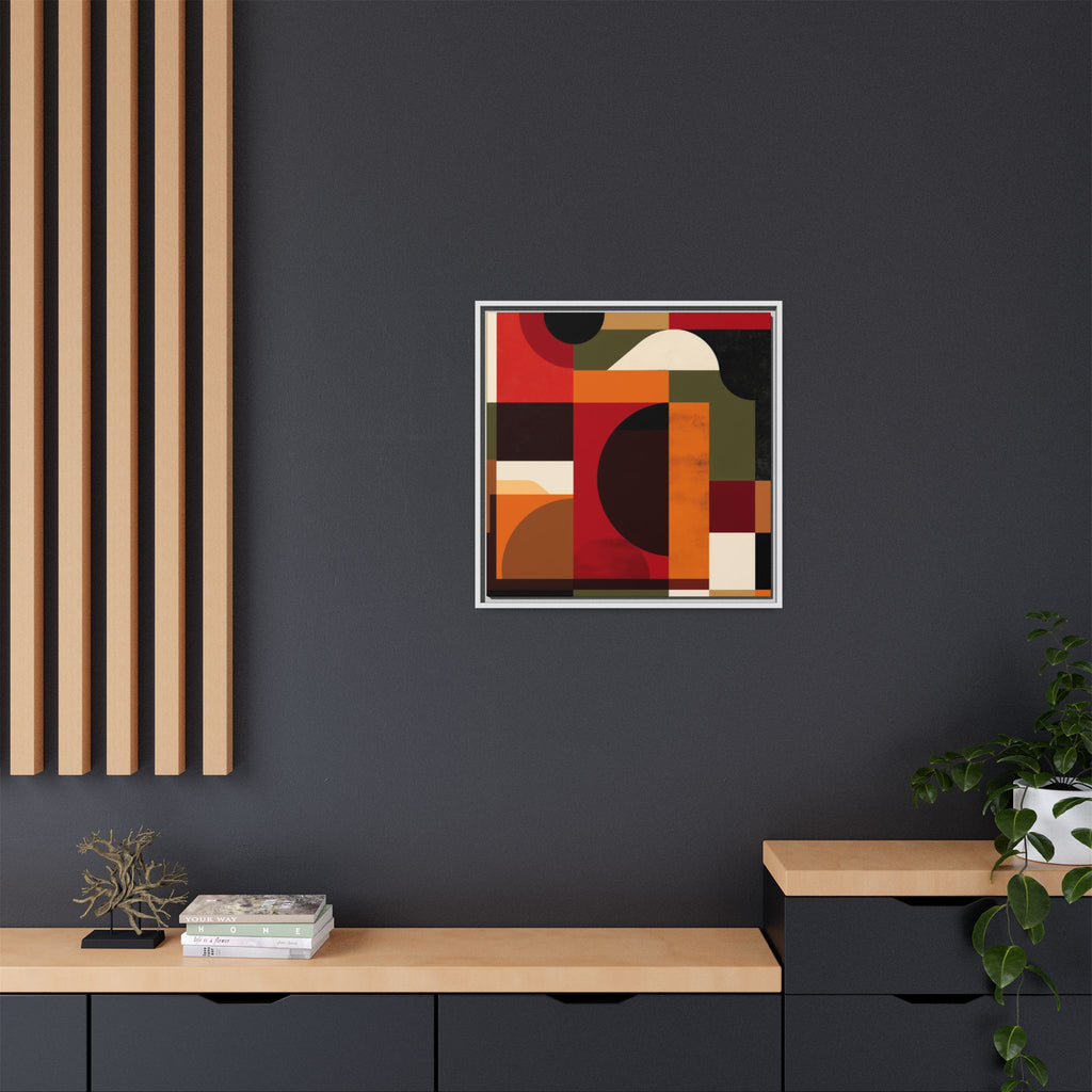Geometric Convergence: Abstract Bauhaus Design, Constructivist Color Blocks, Architectural Art Composition   |   Custom Orders Accepted