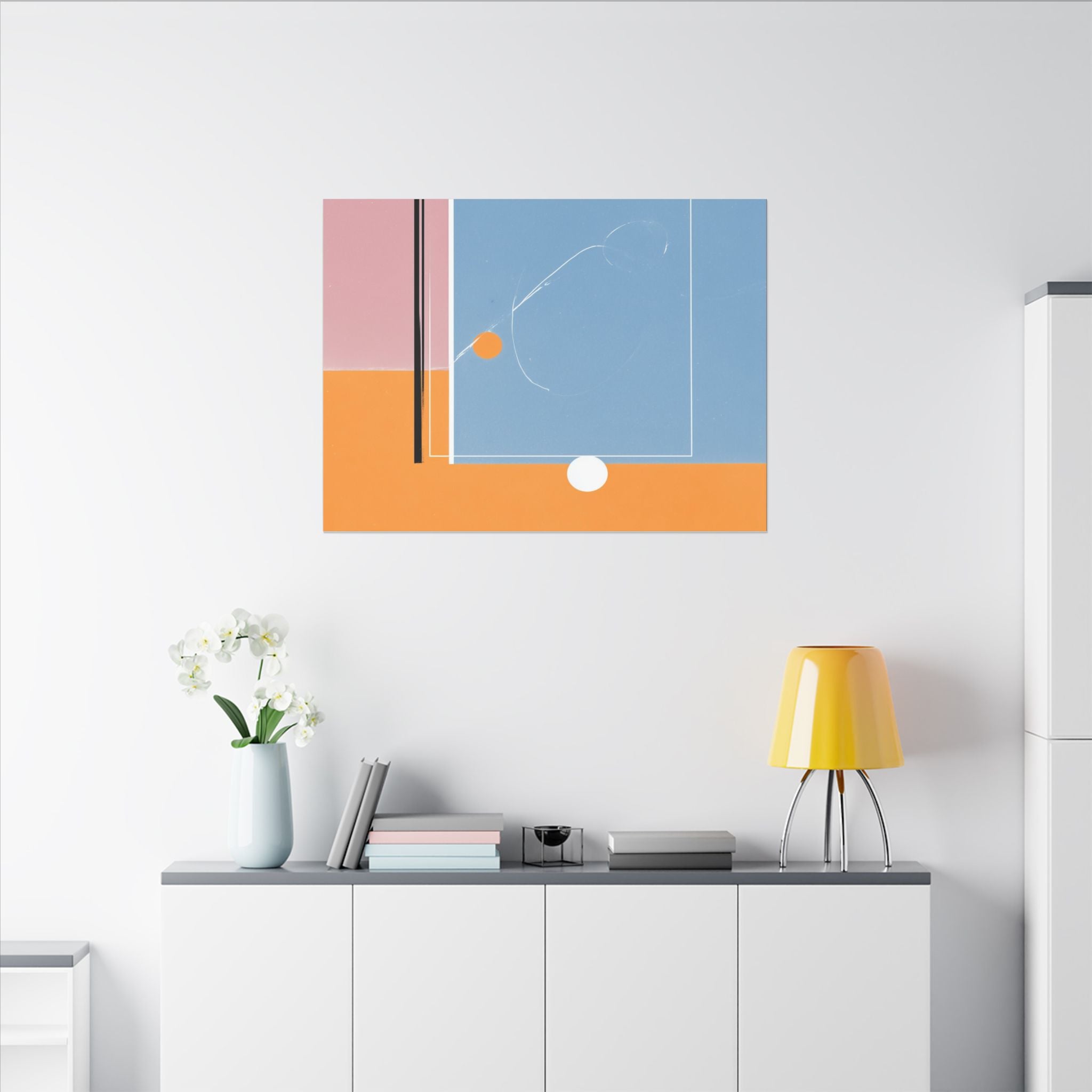 Geometric Harmony: Abstract Minimalist Composition, Modernist Color Fields, Constructivist Design Principles   |   Custom Orders Accepted